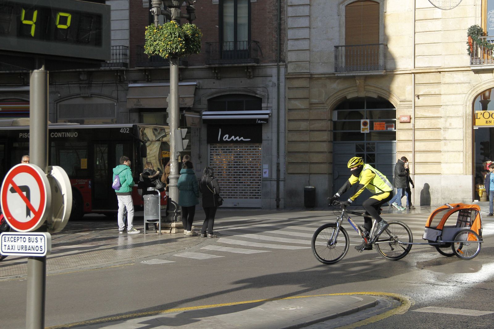 Imagen de archivo del centro de Granada en un día de frío