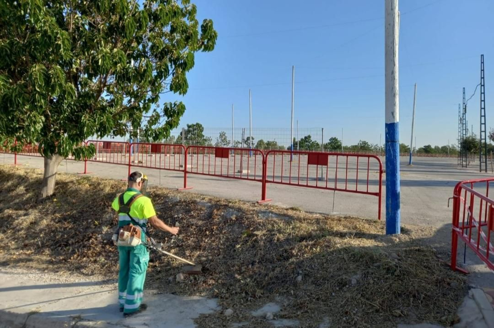 Trabajos en el recinto ferial