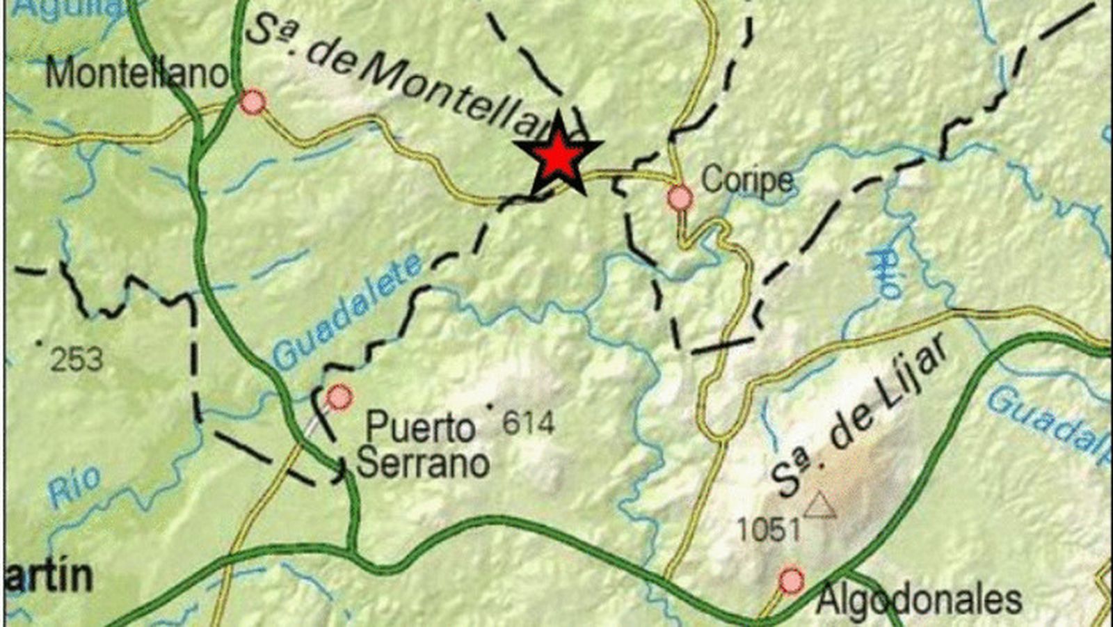 Situación del epicentro.