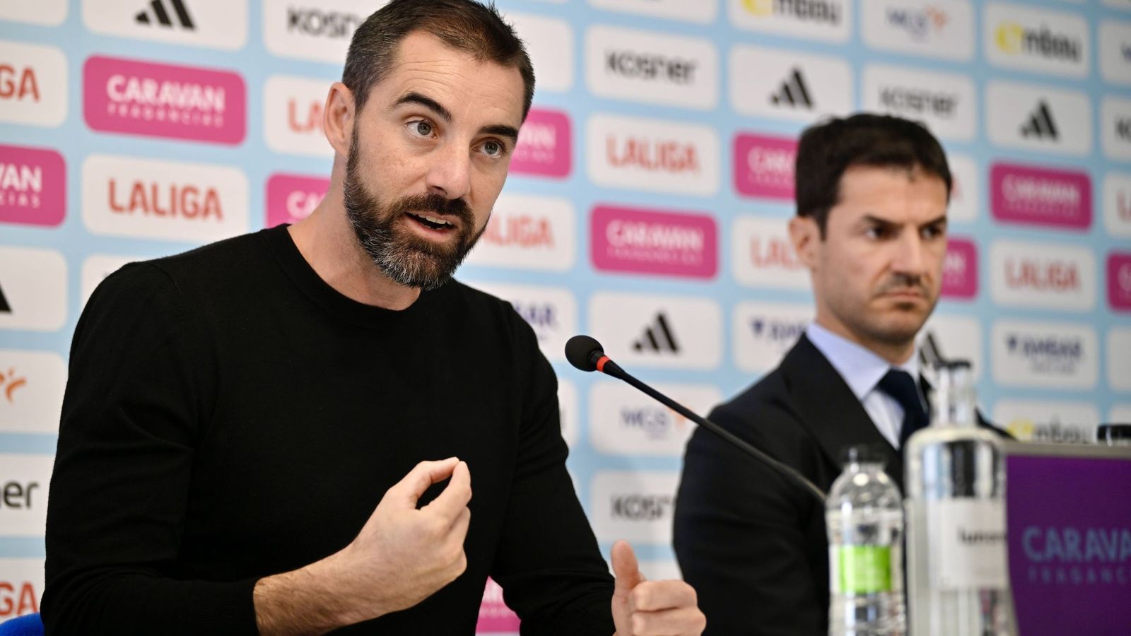 Rubén Sellés, el día de su presentación como entrenador del Zaragoza