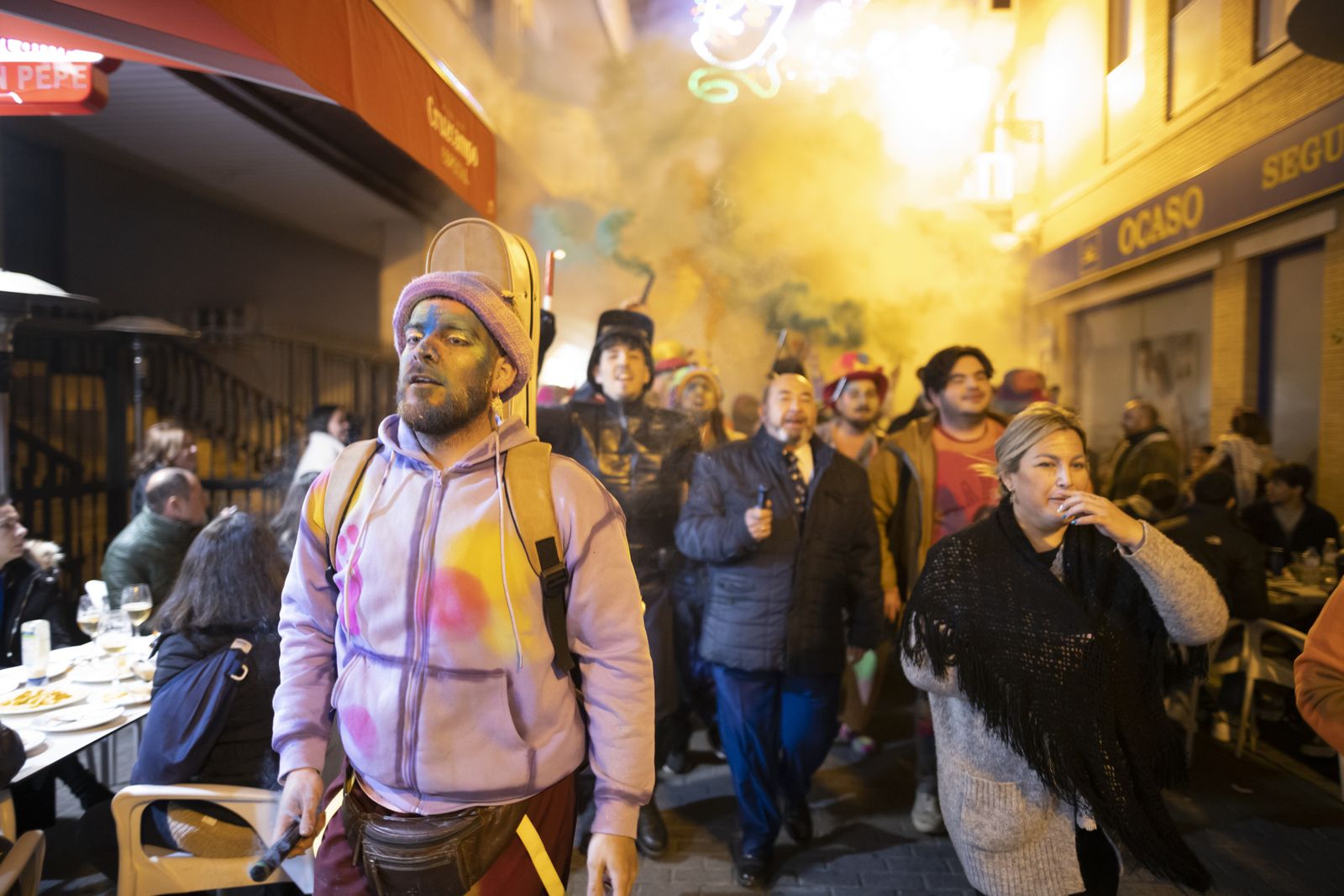 Ambiente en la final  del Carnaval Colombino