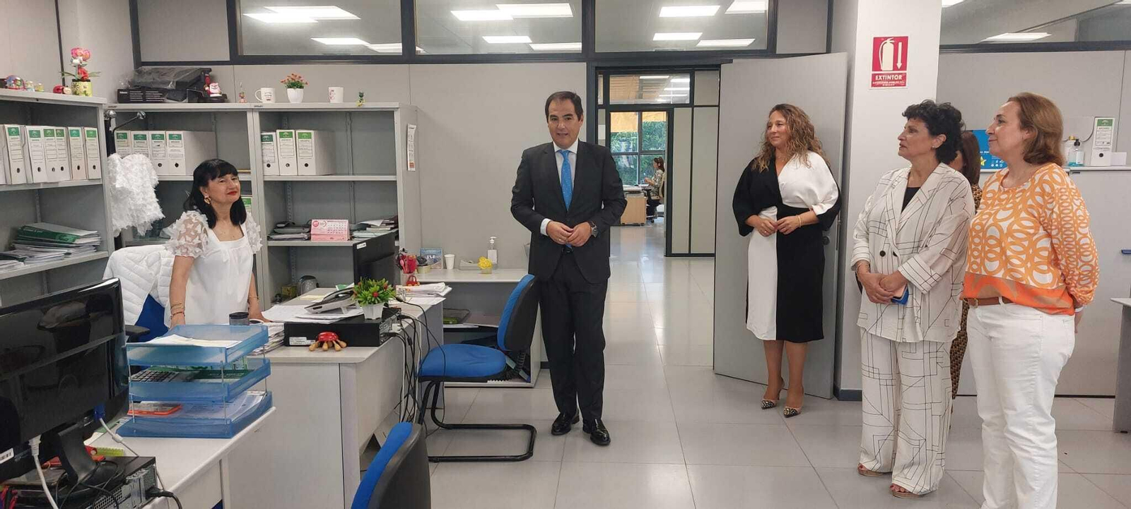 El consejero de Justicia durante su visita este viernes a Almería.