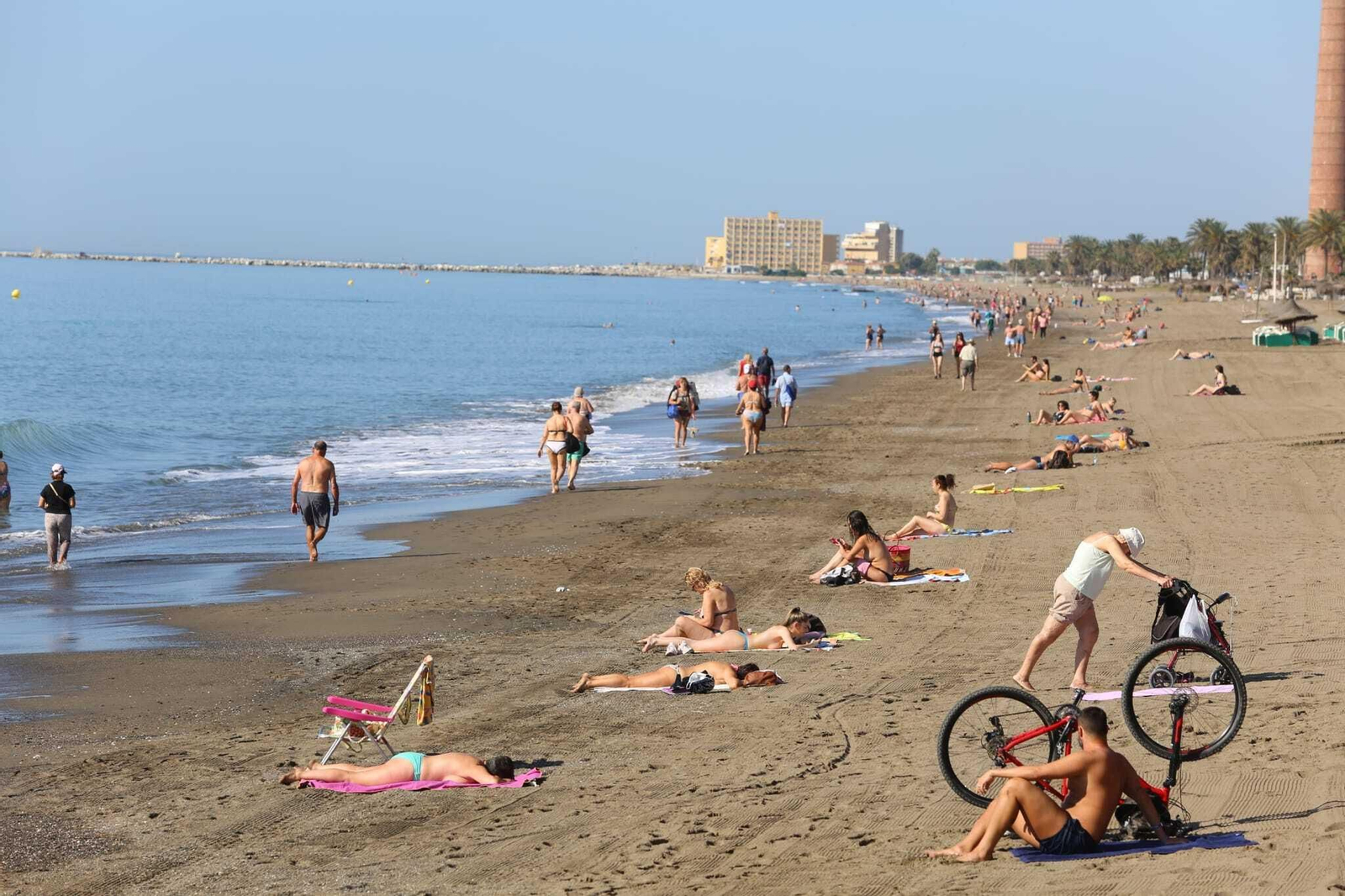 Playa de la Misericordia, en Málaga capital