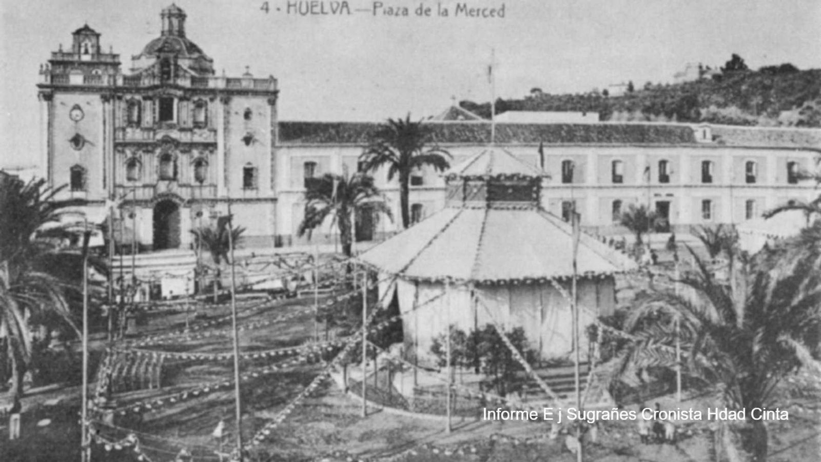 Feria de la Cinta a principios del siglo XX. Plaza de la Merced.