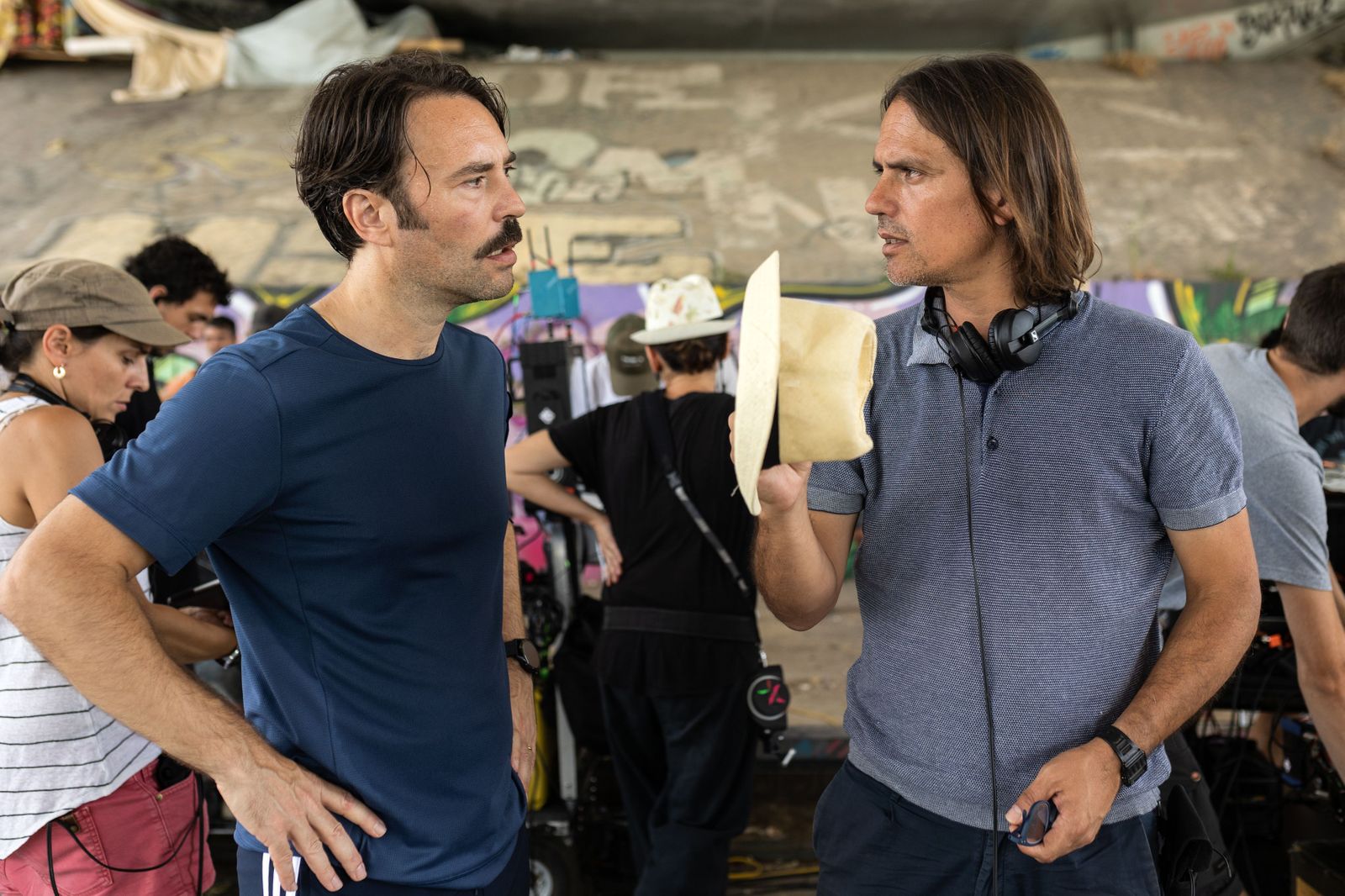 Un momento del rodaje de 'El hijo zurdo'