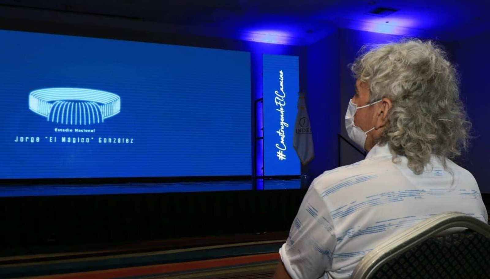 Mágico González en el acto de presentación del museo dedicado a su figura.