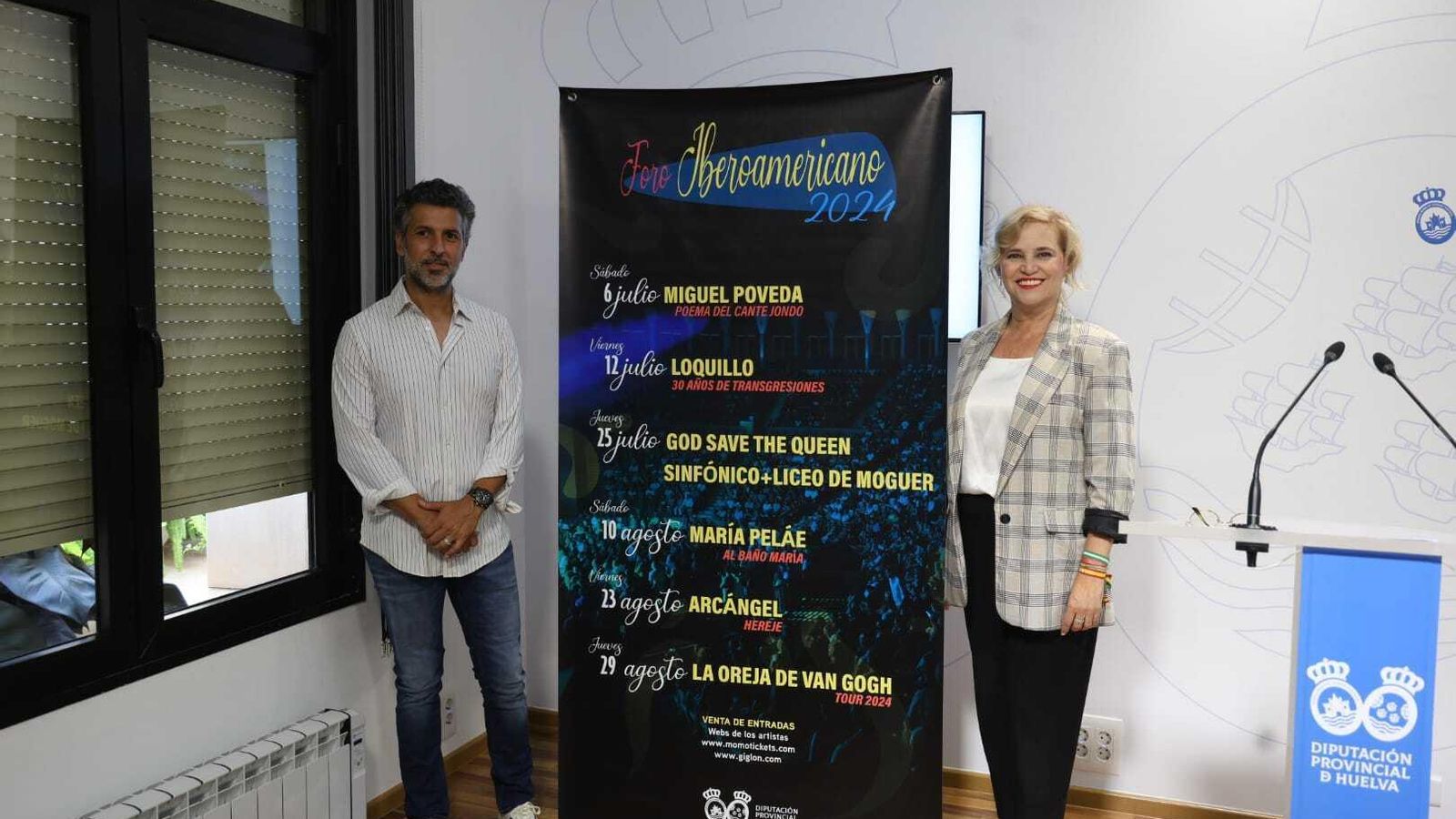 Presentación del cartel del Foro Iberoamericano 2024 en la Diputación Provincial de Huelva.