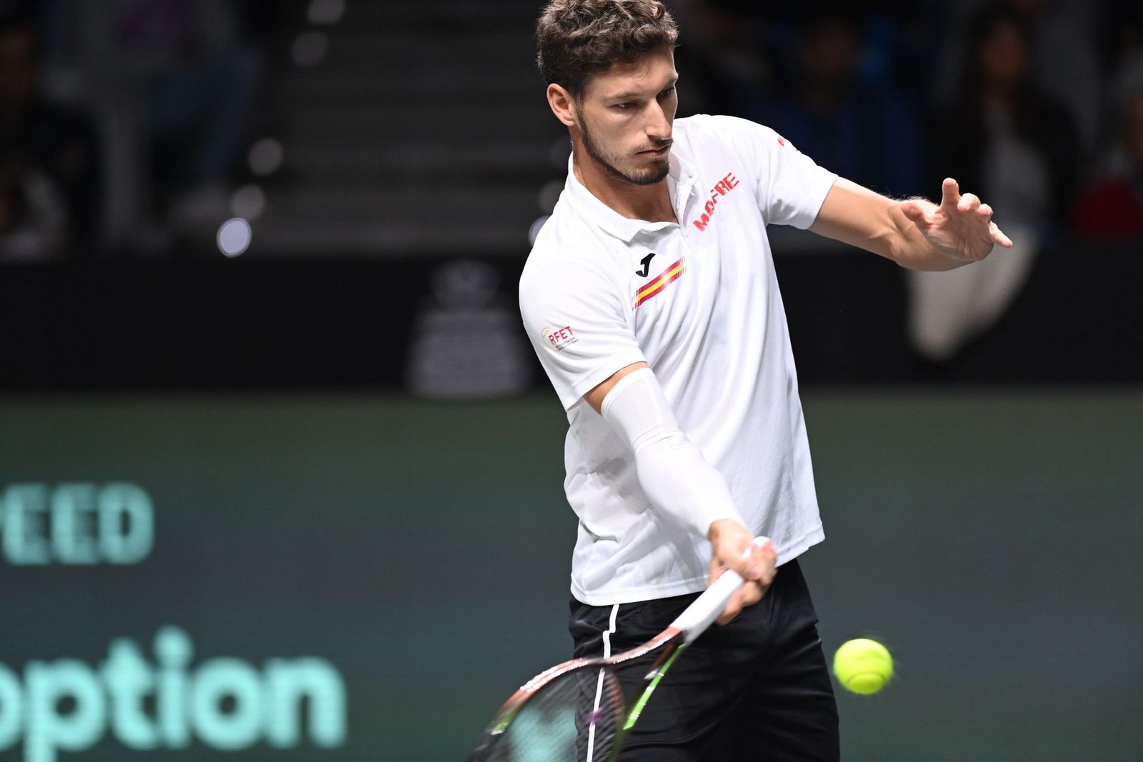 Los tenistas de la Copa Davis ya calientan motores en el Carpena