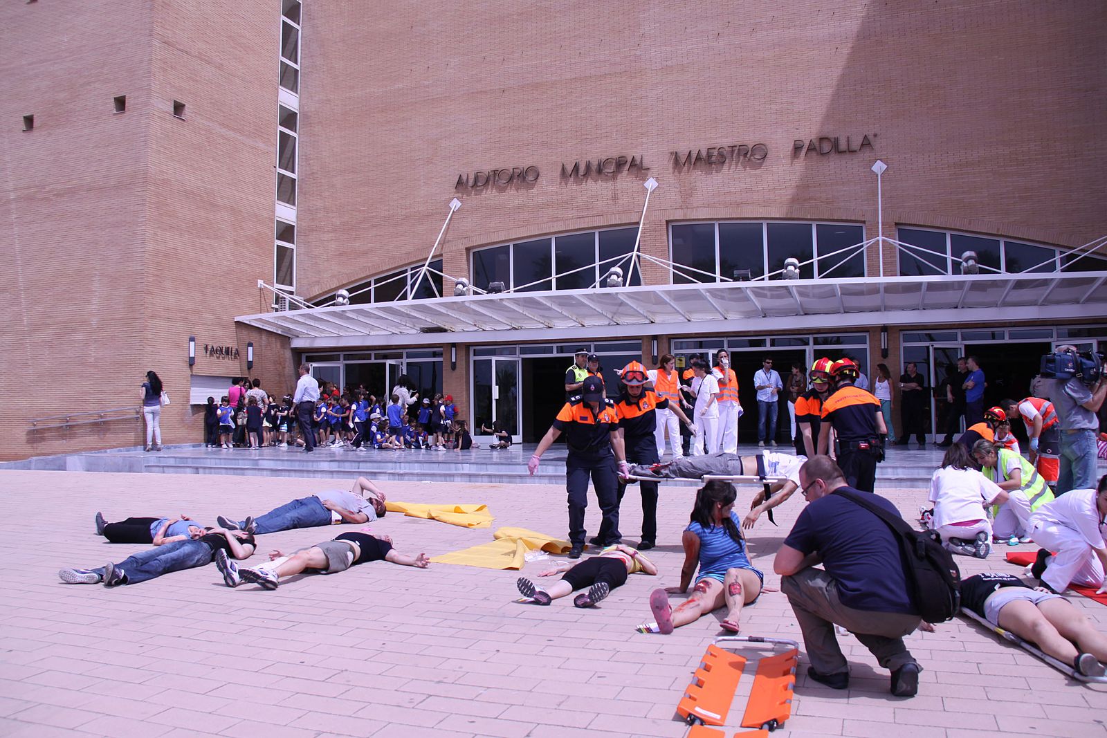 Simulacro realizado en el Auditorio Municipal Maestro Padilla de la capital almeriense.