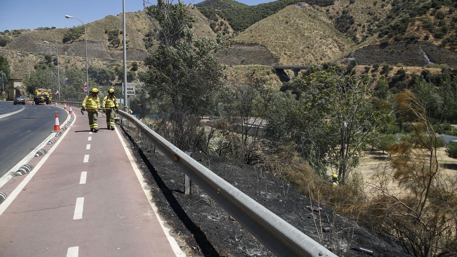 En esta zona de Cenes de la Vega había prevista la construcción de un nudo de viaductos En esta zona de Cenes de la Vega había prevista la construcción de un nudo de viaductos