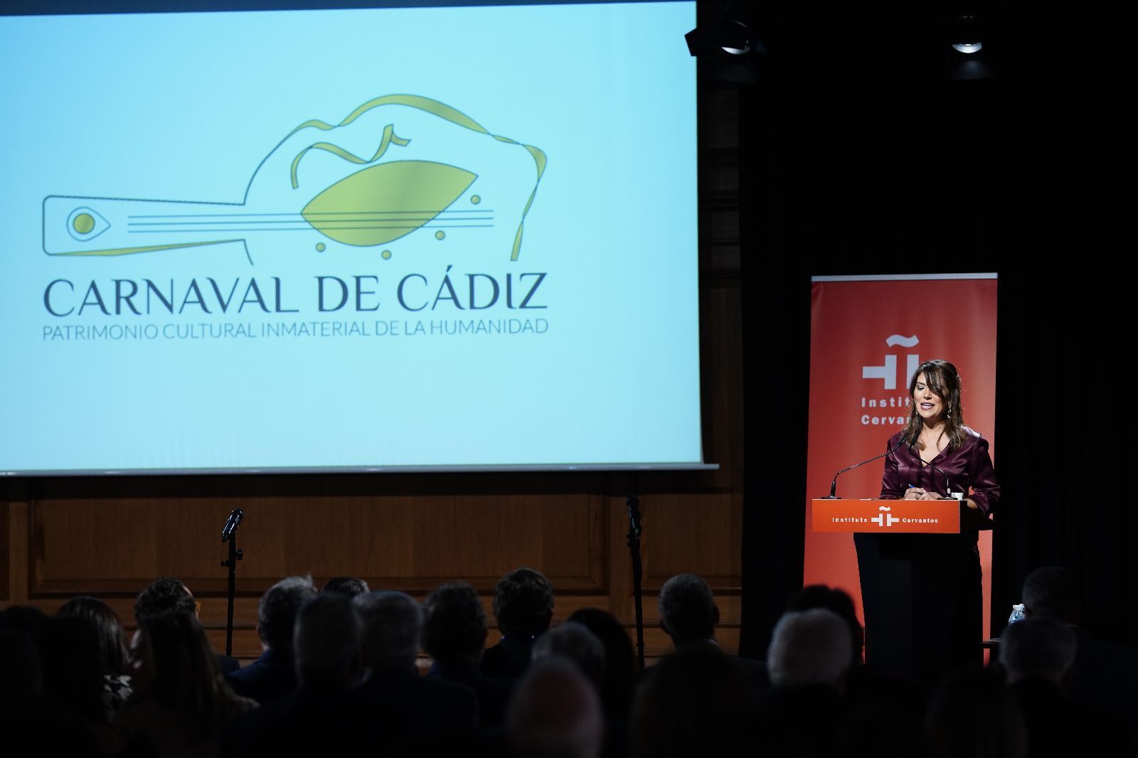 Las imágenes de la presentación de la candidatura del Carnaval de Cádiz a Patrimonio Cultural Inmaterial de la Humanidad.