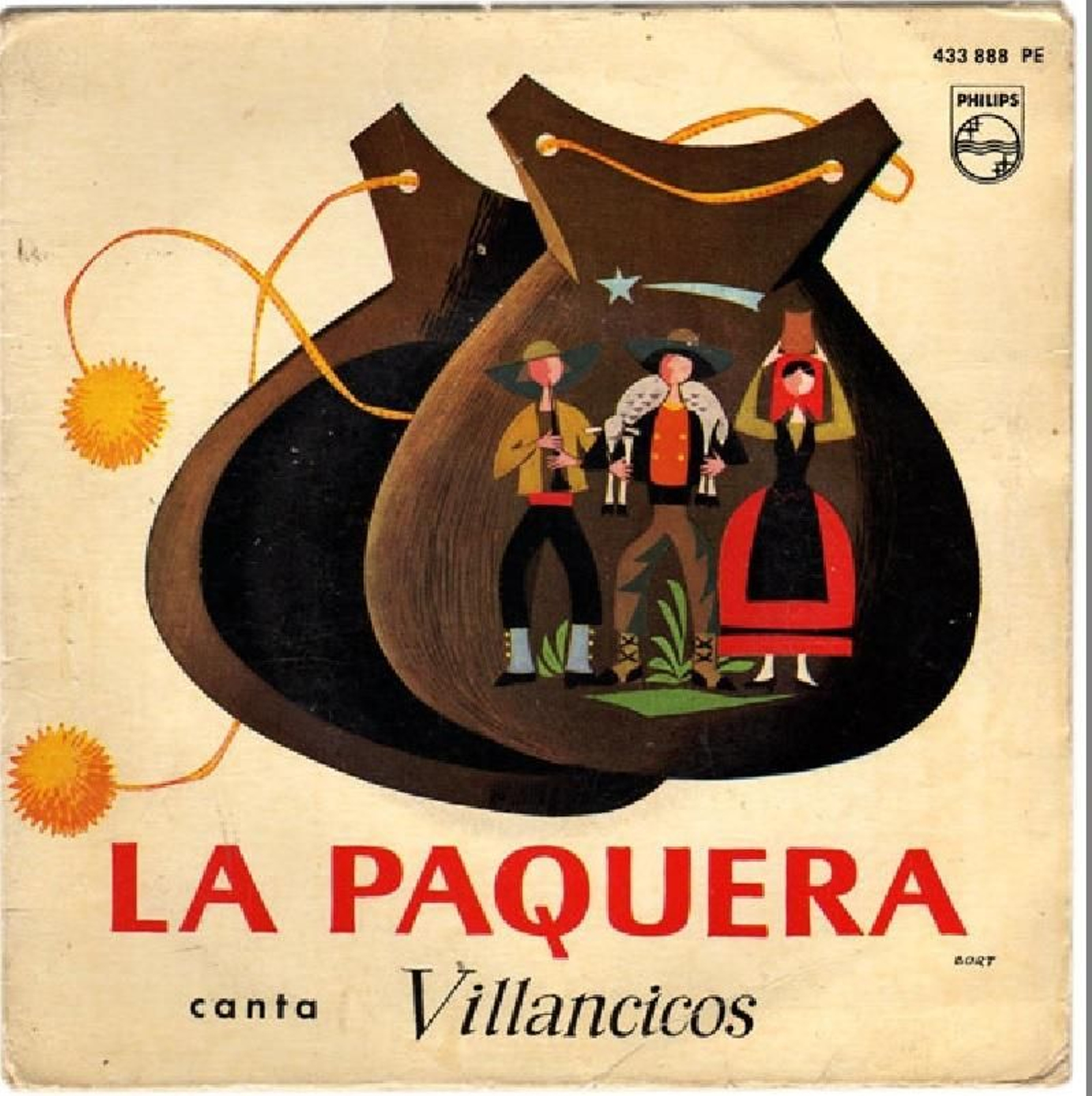 Carátula de disco de villancicos cantados por la Paquera.