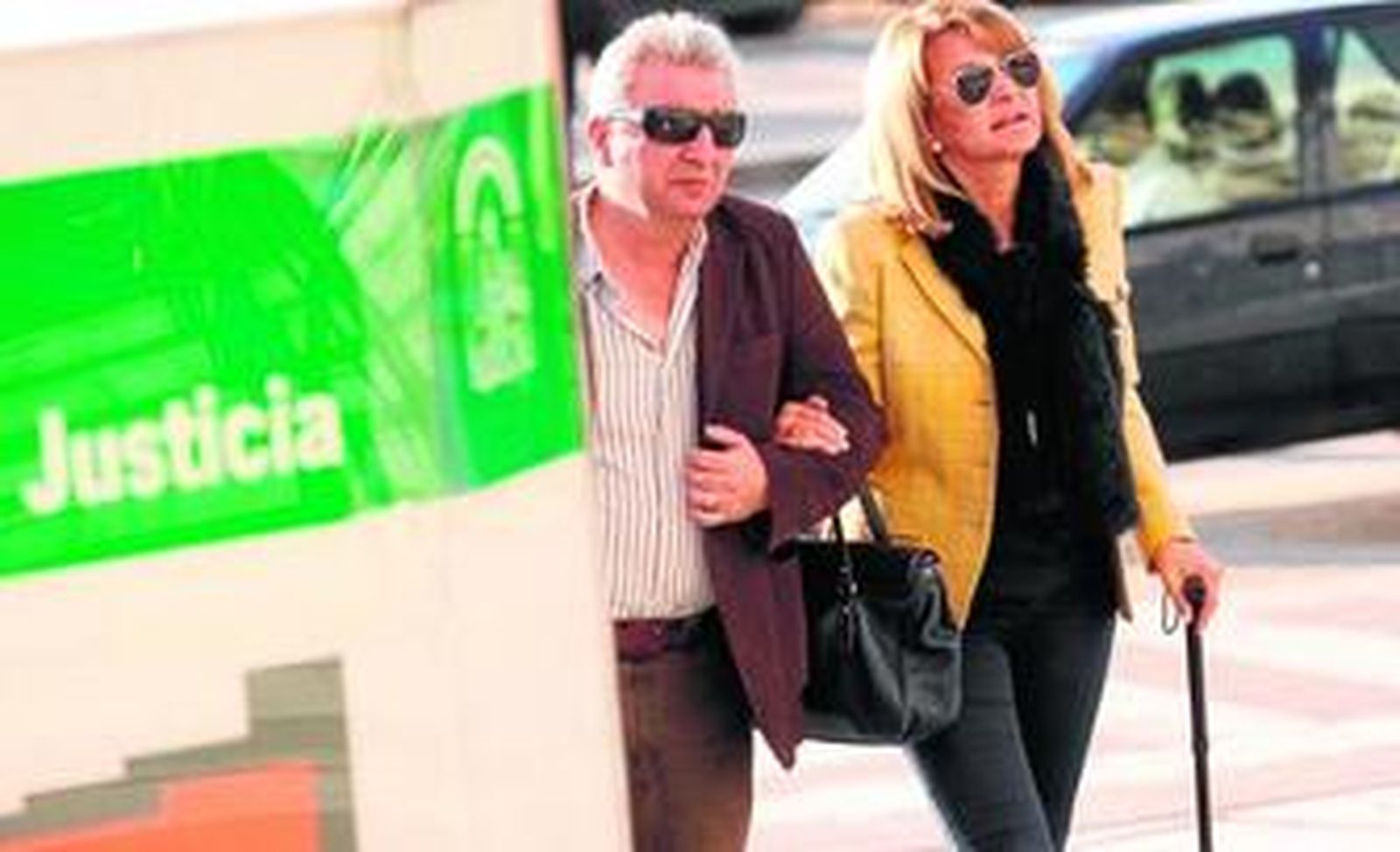 Isabel García Marcos, ayer, entrando en la Ciudad de la Justicia.