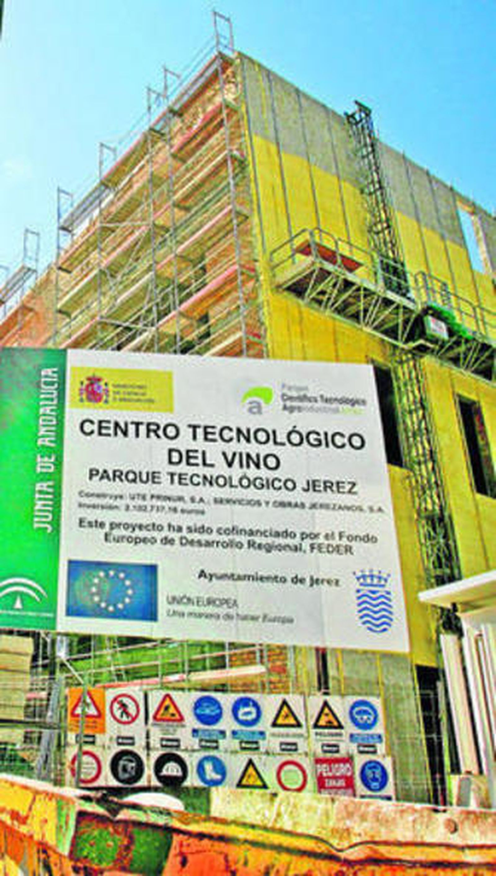 Imagen de las obras del Centro Tecnológico del Vino, ya finalizadas.