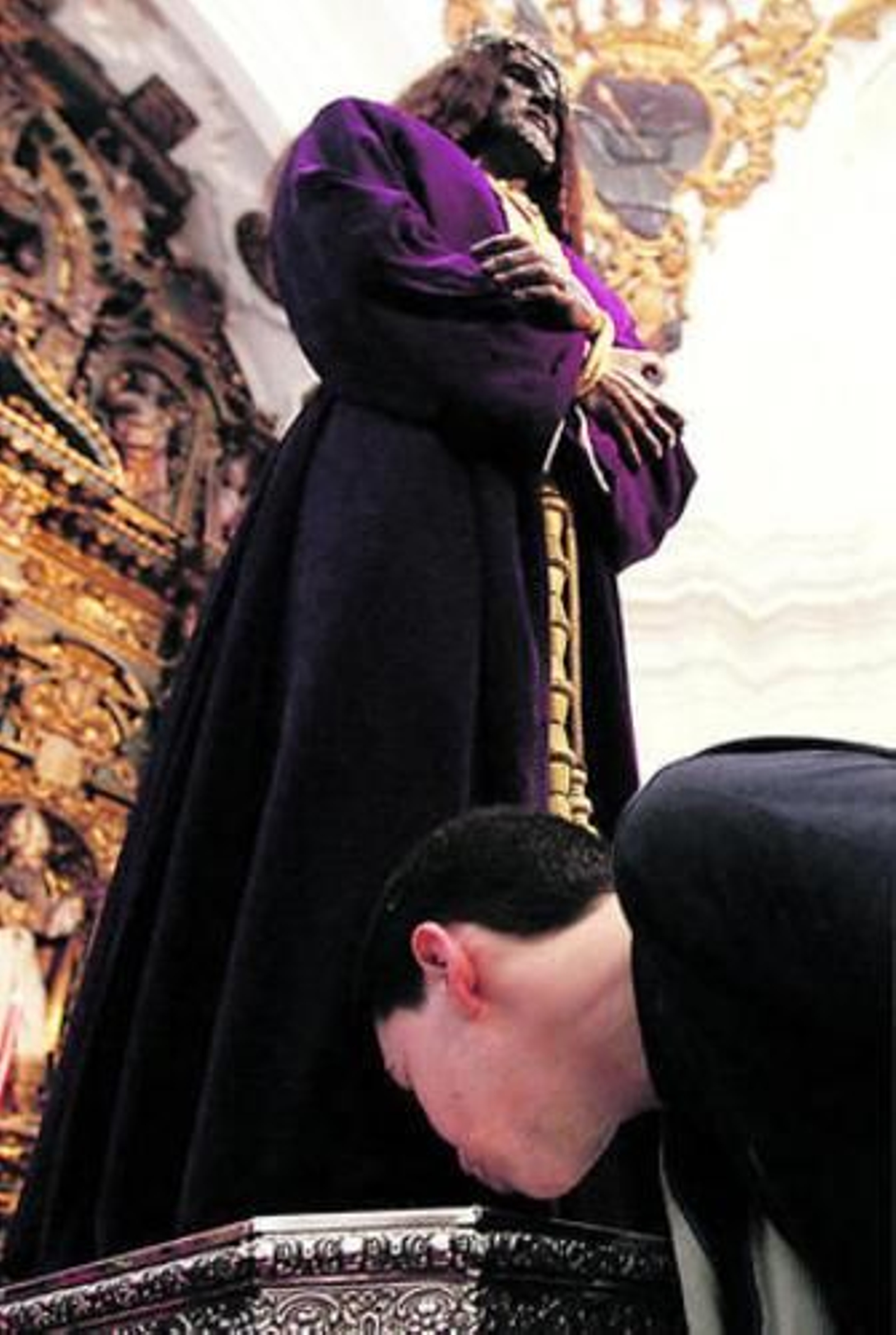 La imagen de Jesús de Medinaceli expuesta en besapie.