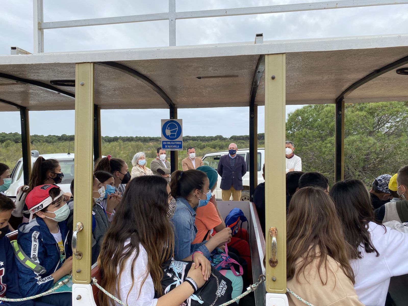 Alumnos participantes en el proyecto 'Mi marisma, mi escuela'.