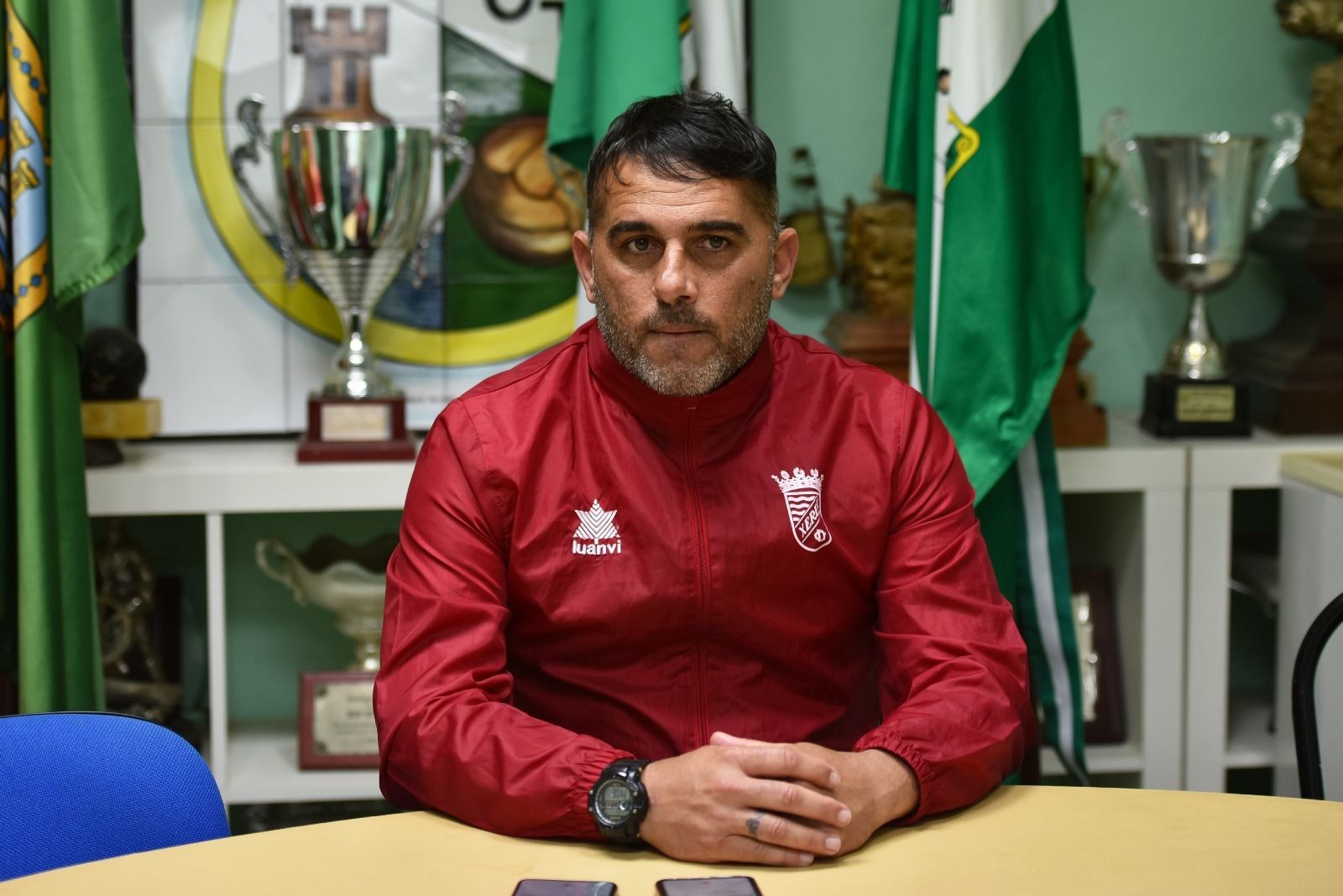 Emilio Fajardo analizó el partido en la sala de prensa del Rota.