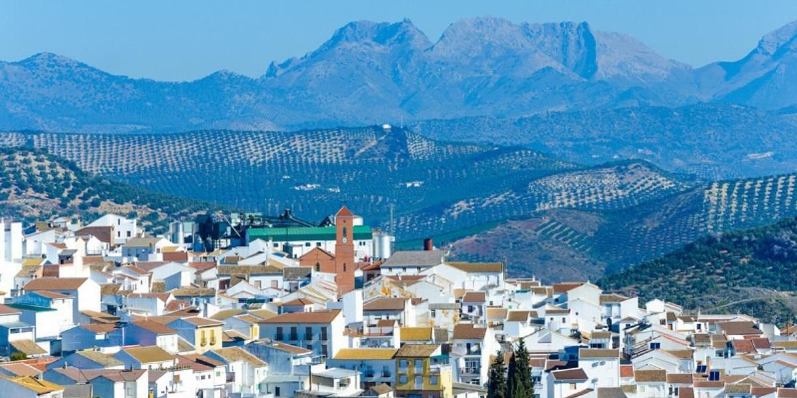 Una vista aérea de Villanueva de Tapia.