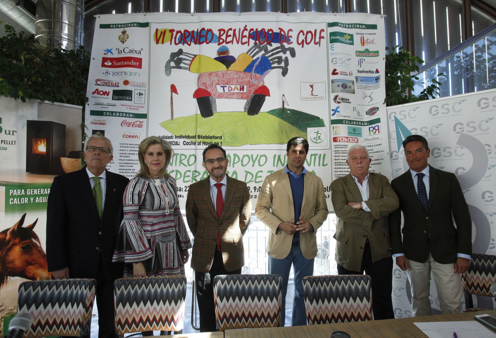Rodríguez, Guisado, De Julios, Rivera, Jadraque y Bustos en la presentación del torneo.