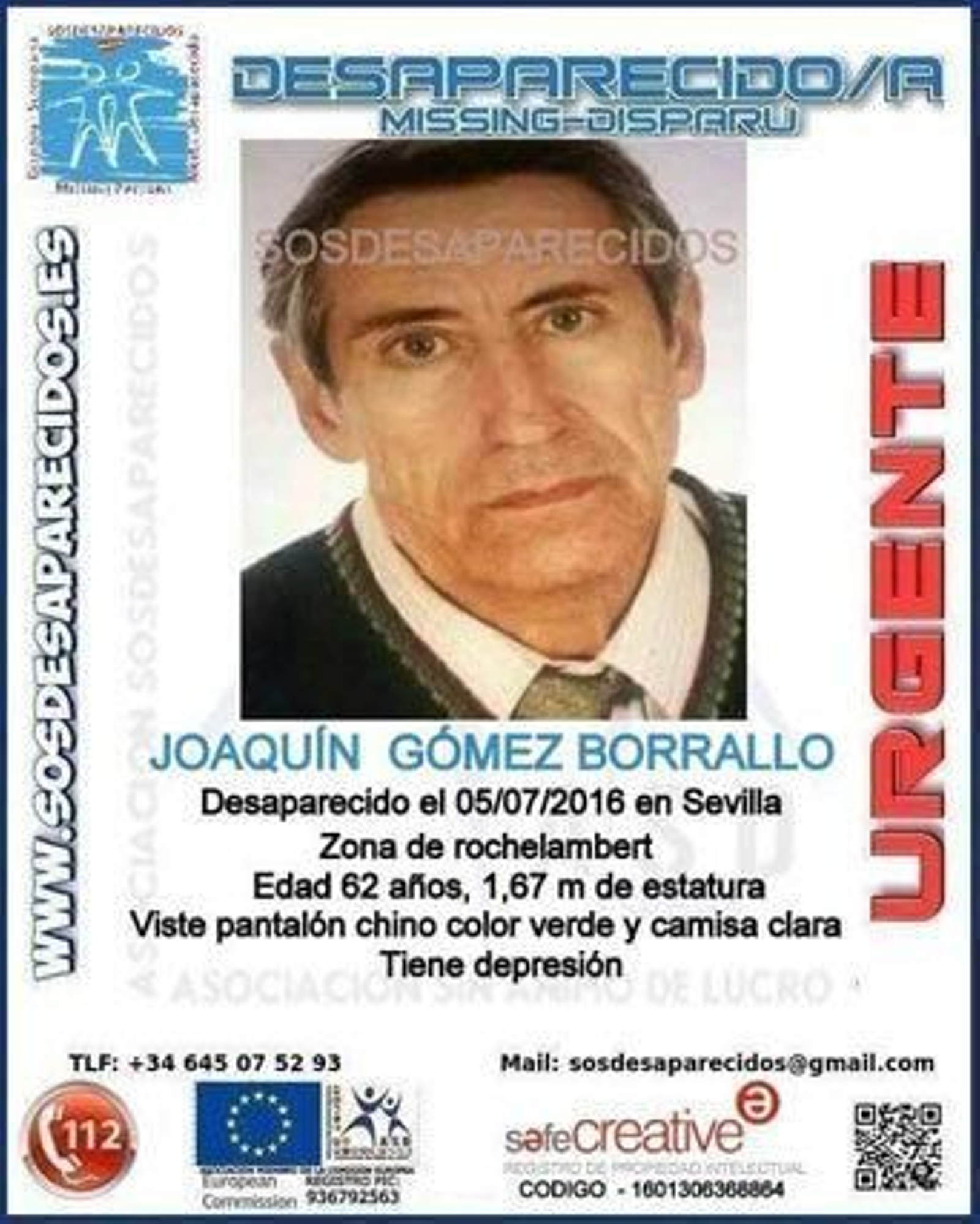 Buscan a un vecino de Rochelambert desaparecido desde el martes