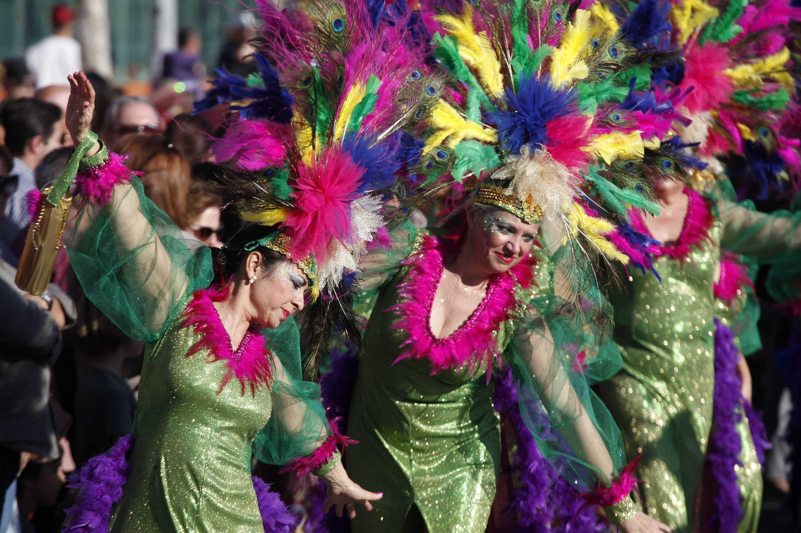 Un grupo de disfraces en la cabalgata del Carnaval de Isla Cristina de este año.