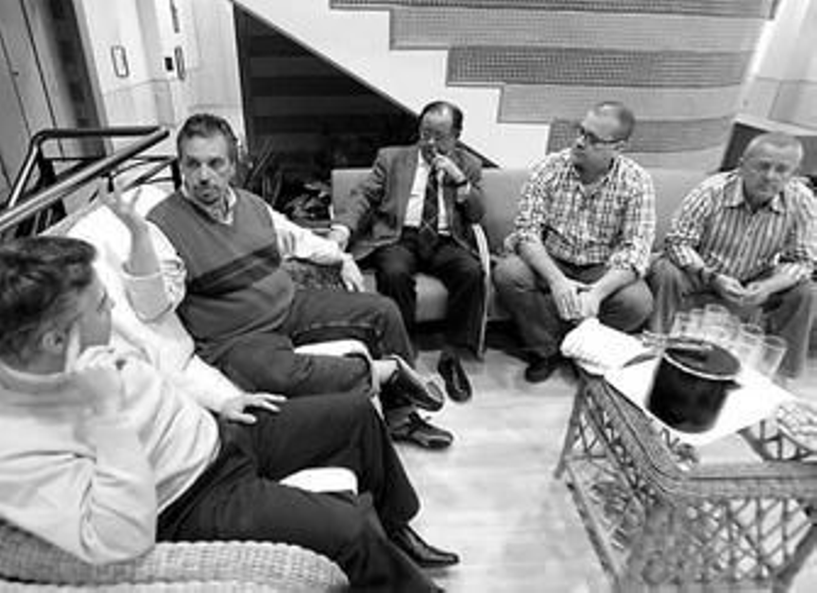 Rabelino, junto a Vicente Sánchez en el encuentro celebrado en la APC.