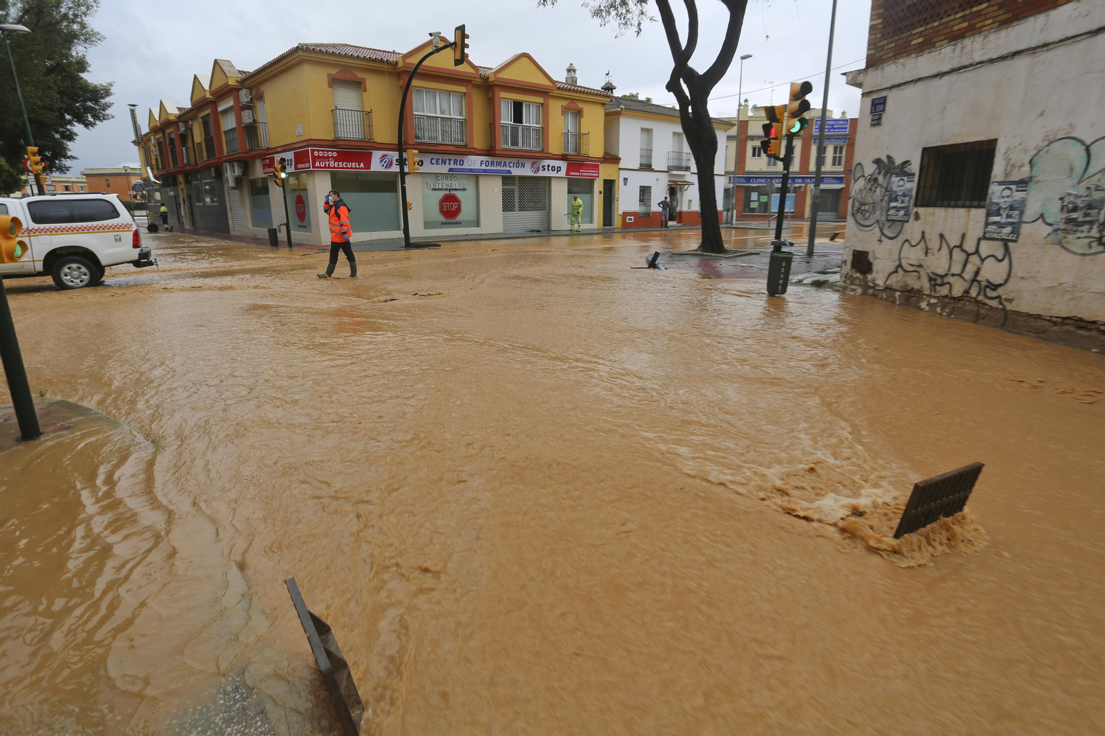 Campanillas anegada tras las lluvias, en fotos