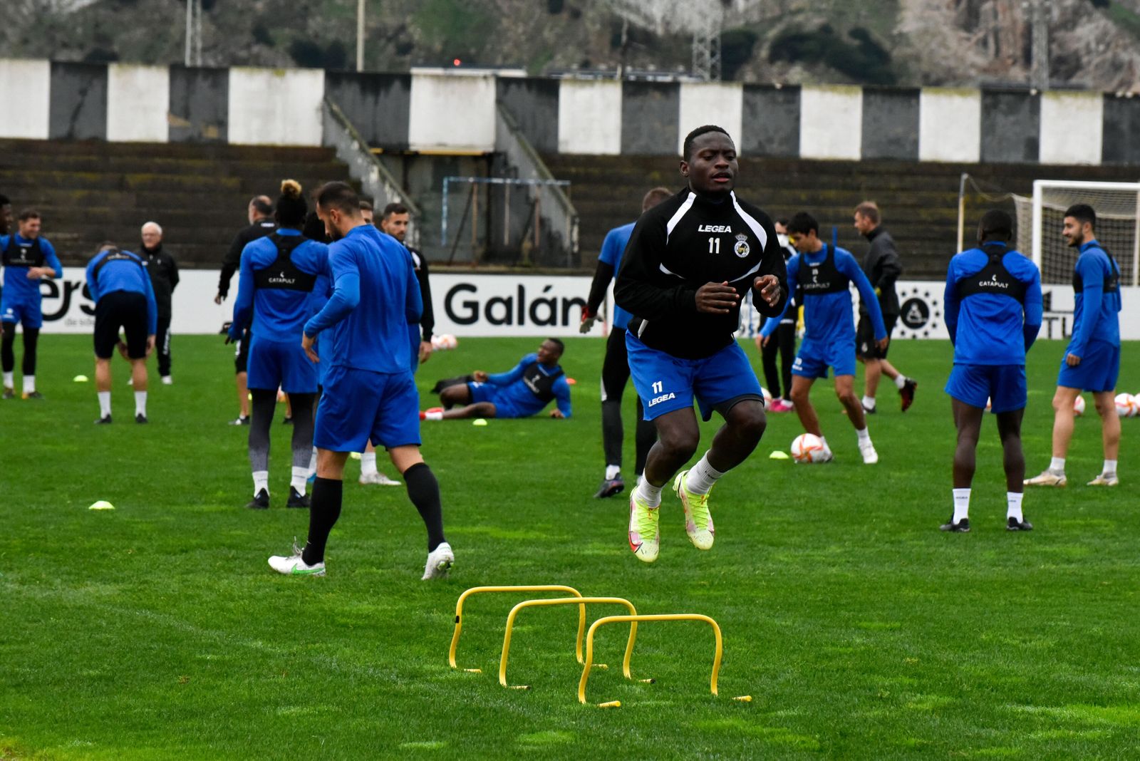 Alhassan Koroma, que vuelve a la convocatoria, en un entrenamiento