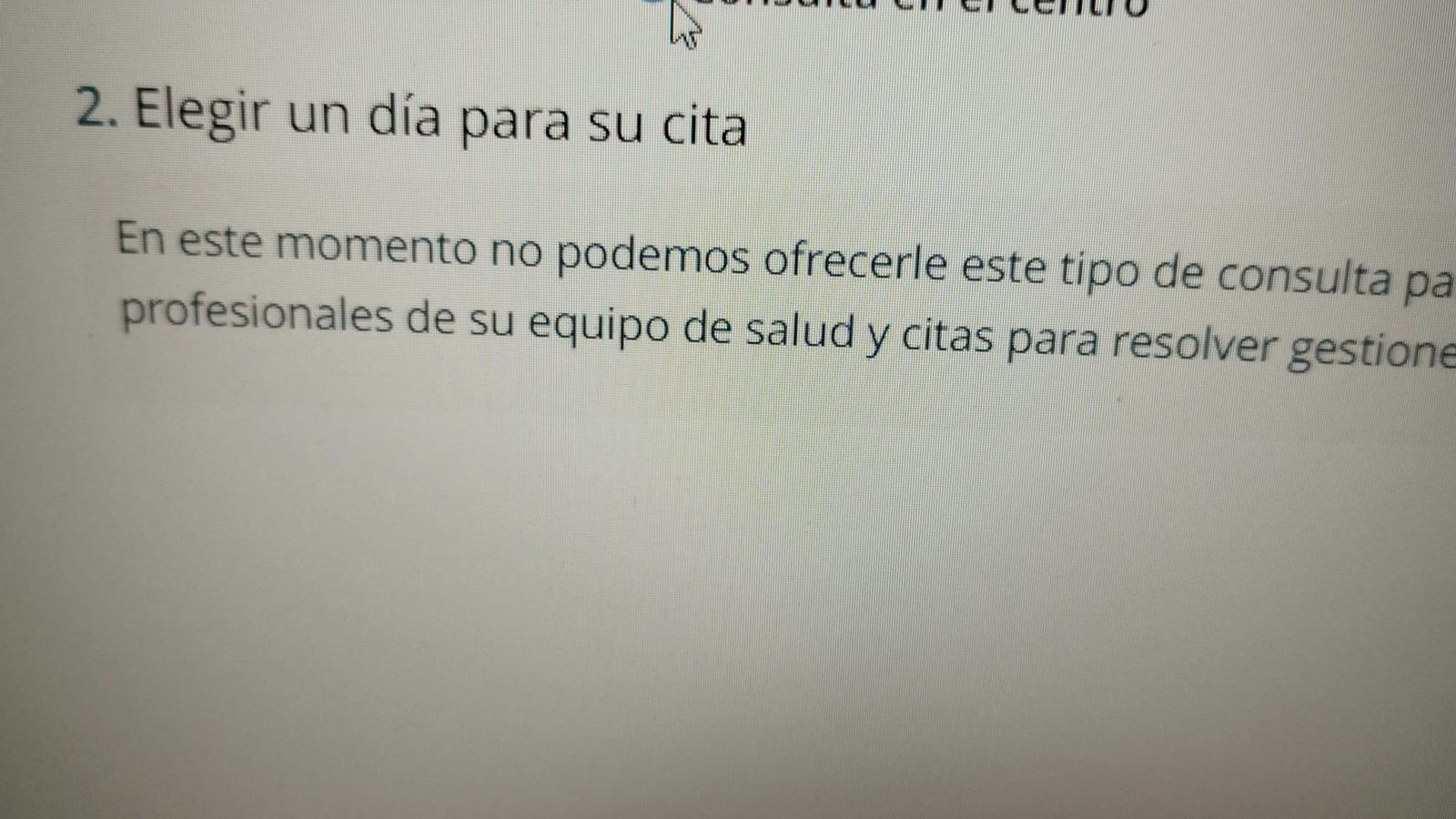 Respuesta a otra usuaria que intenta una cita desde su ordenador.