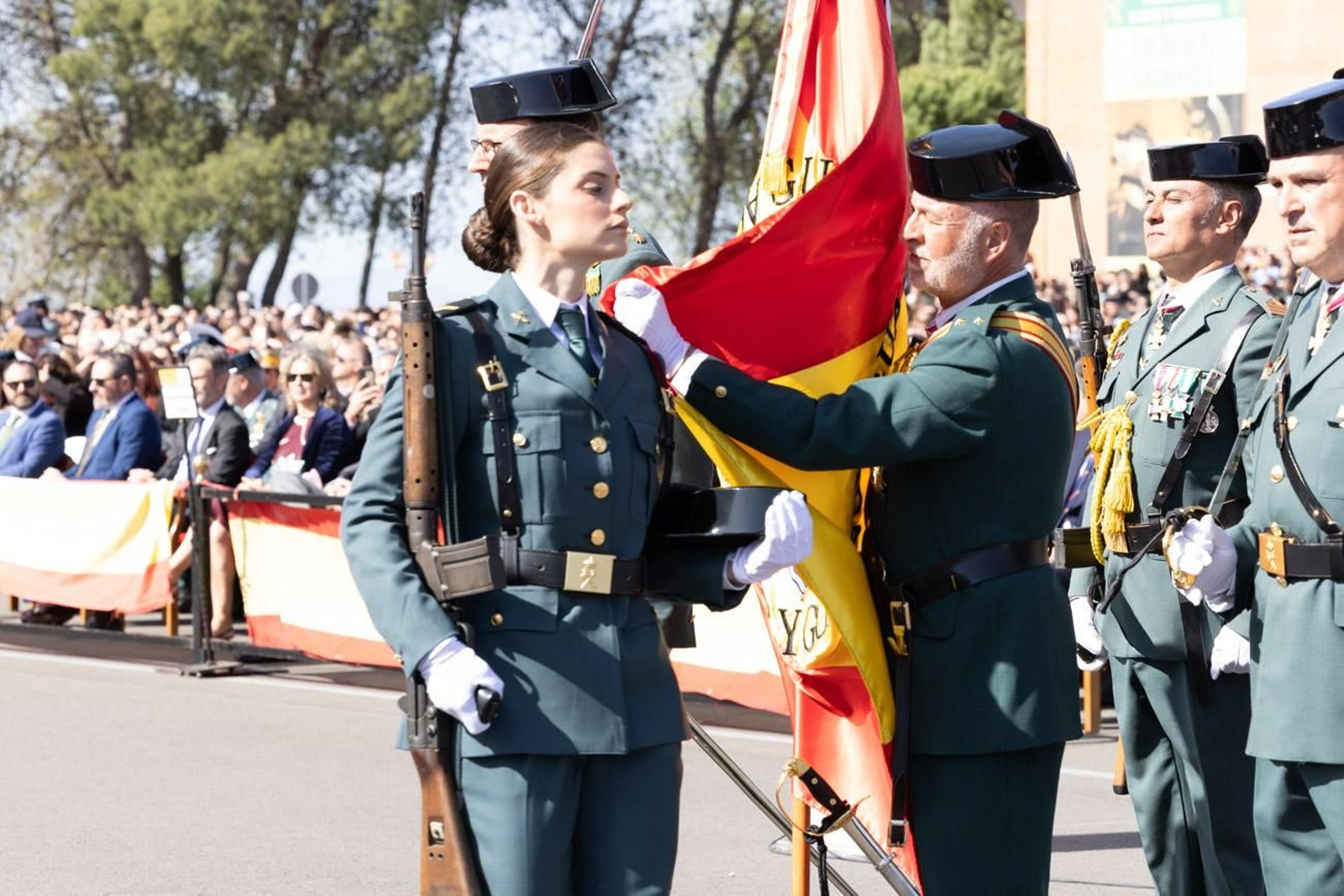 Acto de jura de bandera de la 130ª promoción de guardias civiles de la Academia de Baeza