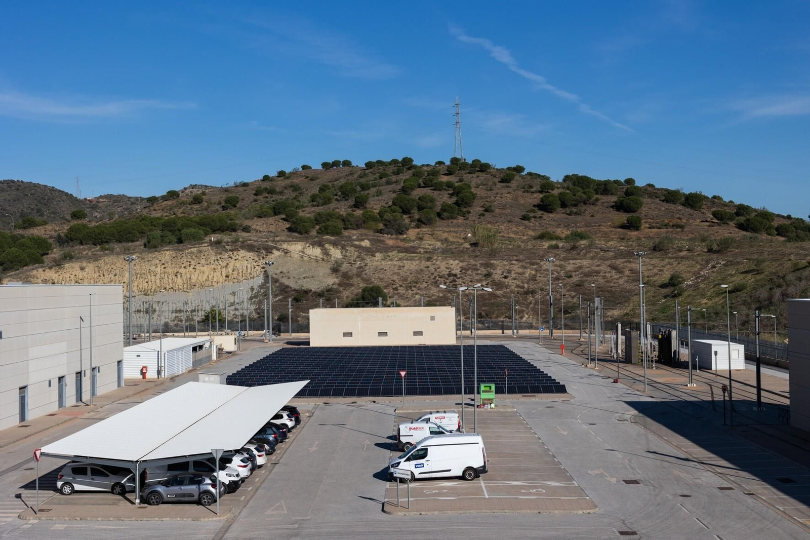 La planta solar fotovoltaica para autoconsumo en las cocheras del Metro de Málaga.