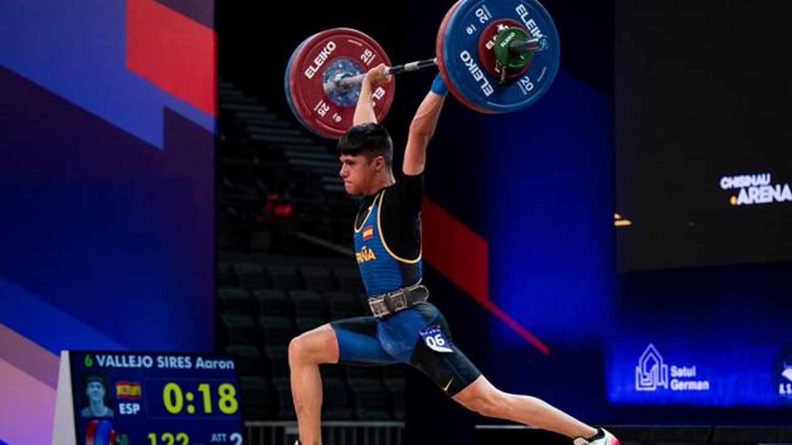 Aarón durante su participación en el último Campeonato Internacional en Alemania.