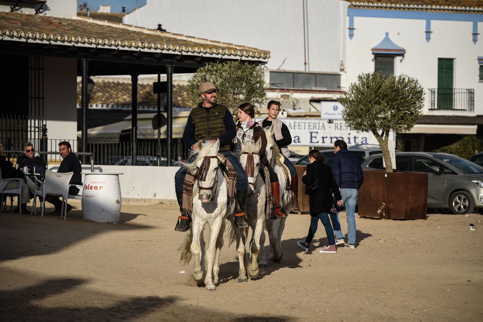 Imágenes del ambiente en la Aldea de El Rocío el domingo 26 de febrero