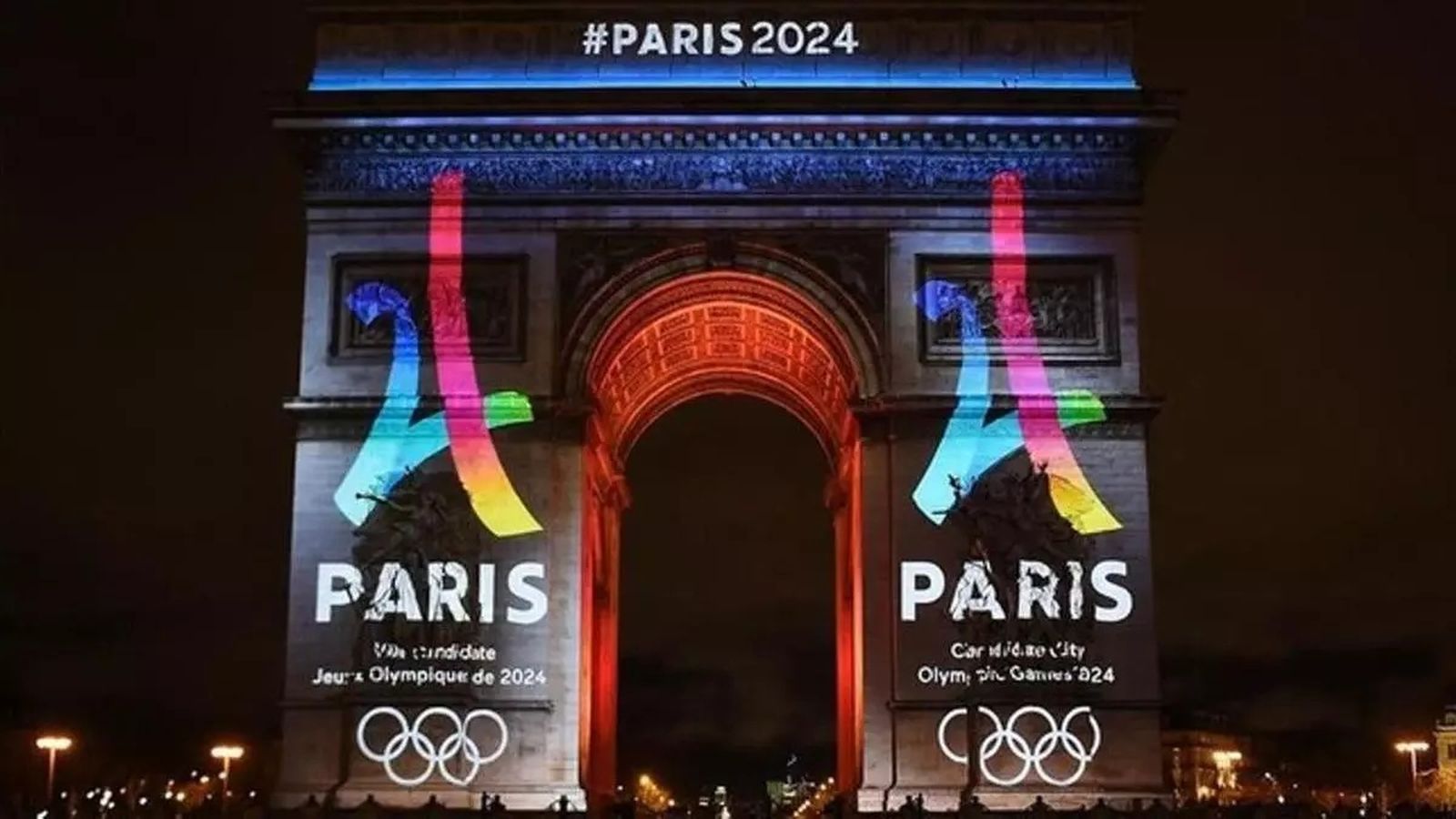 Así luce el Arco del Triunfo de París con motivo de los Juegos Olímpicos