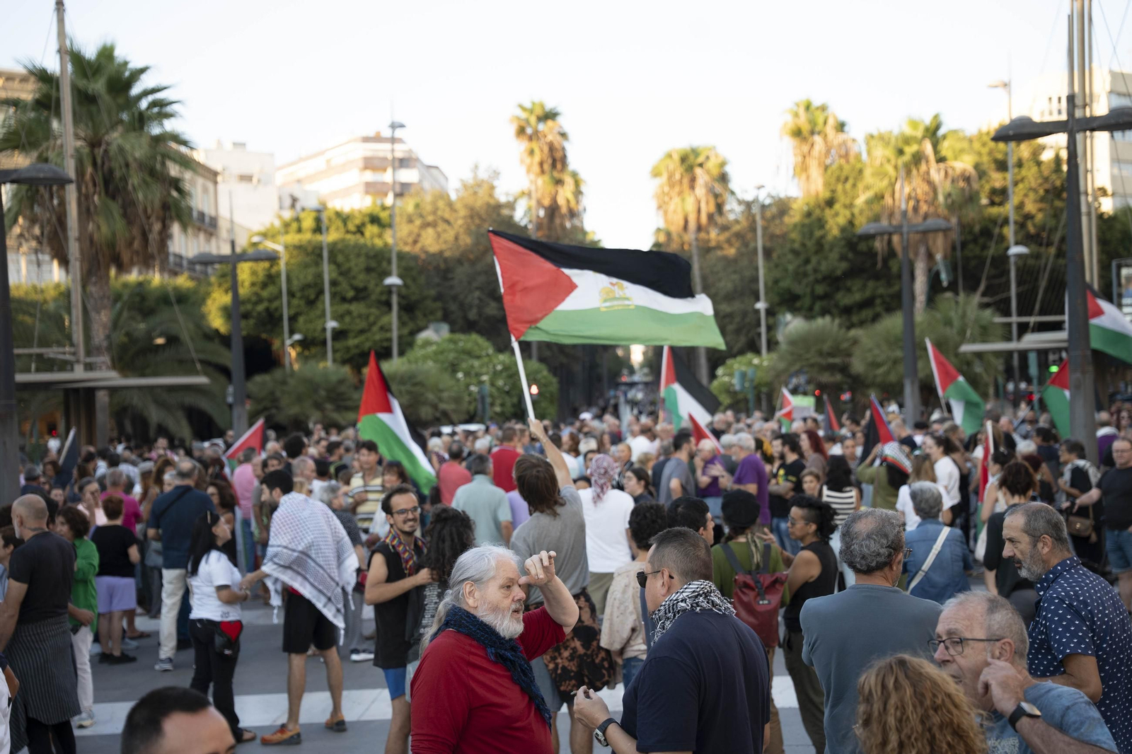 Manifestación convocada por la Plataforma Almería por Palestina