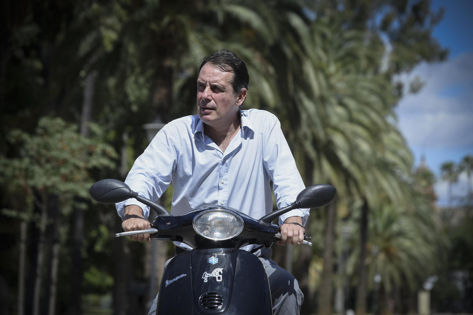 León Lasa, durante la entrevista.