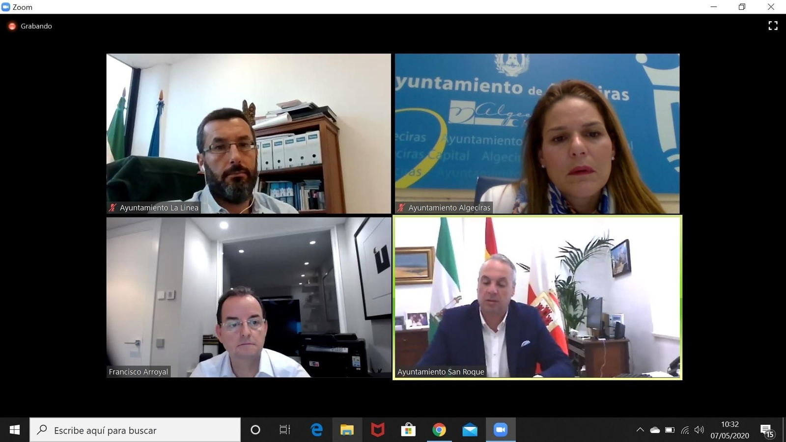 De izquierda a derecha y de arriba a abajo: Juan Franco, María Solanes (que sustituyó a José Ignacio Landaluce empezado el coloquio), Francisco Arroyal y Juan Carlos Ruiz Boix.