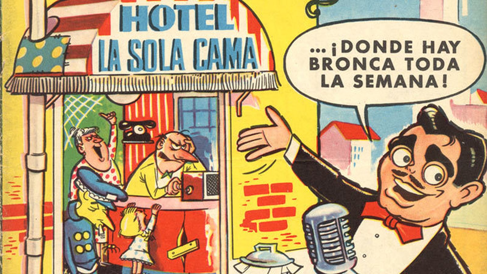 Detalle de una de las primeras portadas de Tíovivo.