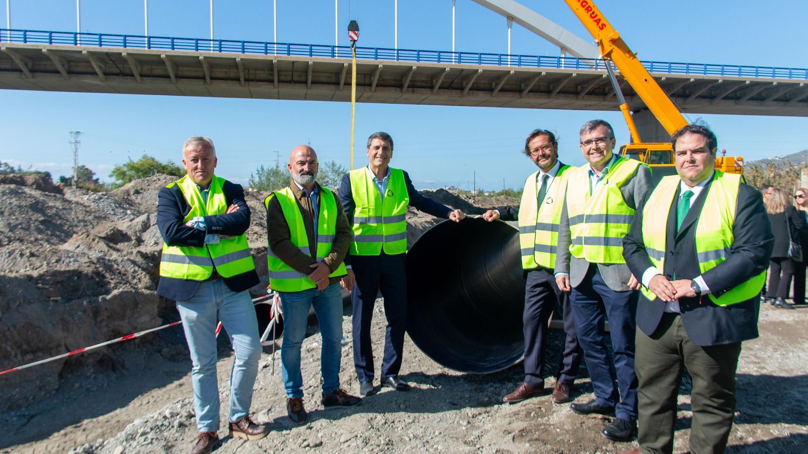 Imagen de archivo de la visita con motivo del inicio de las obras del desglosado 9 de Rules