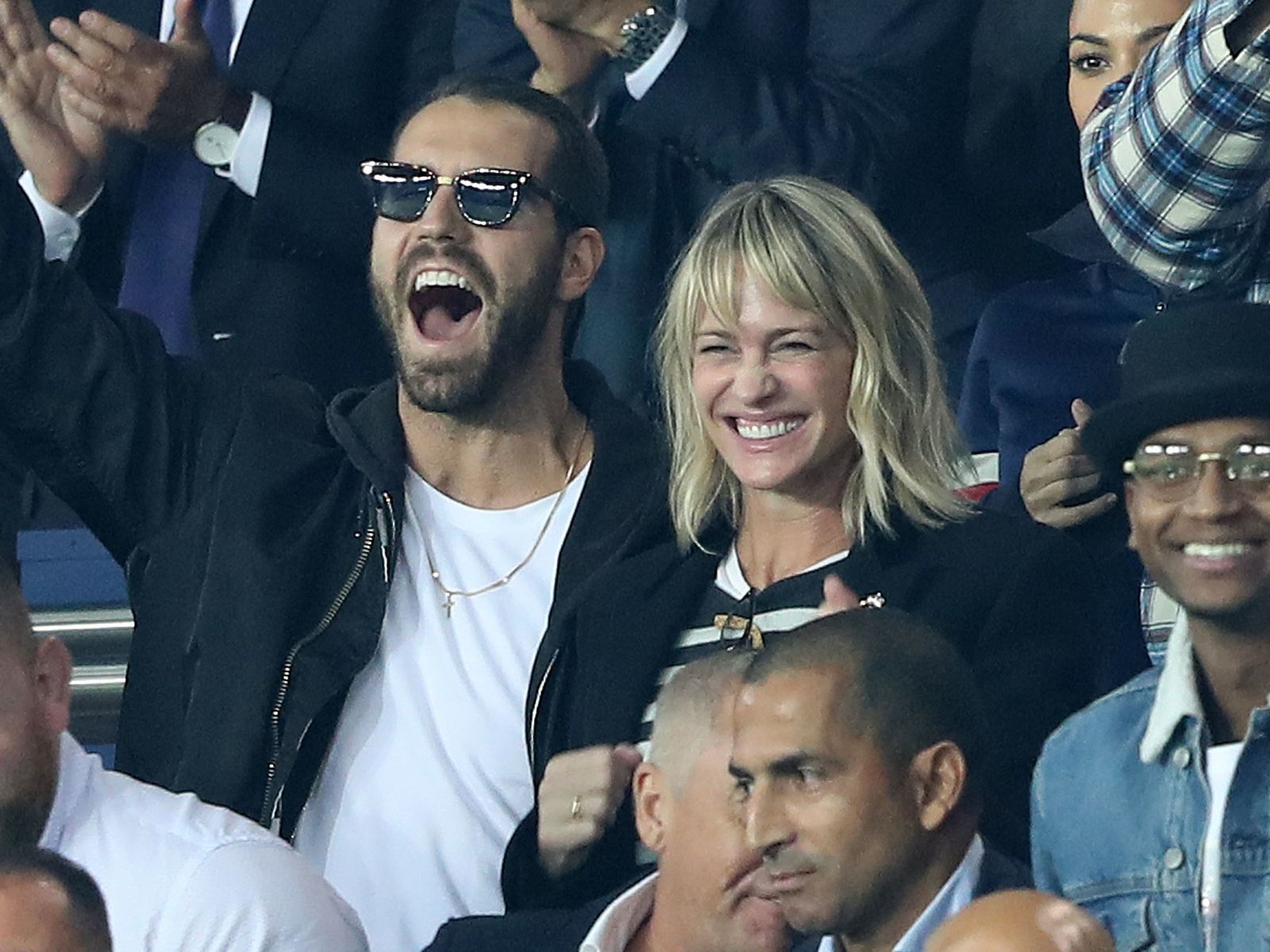 Robin Wright y Clément Giraudet, en una de sus últimas apariciones juntos