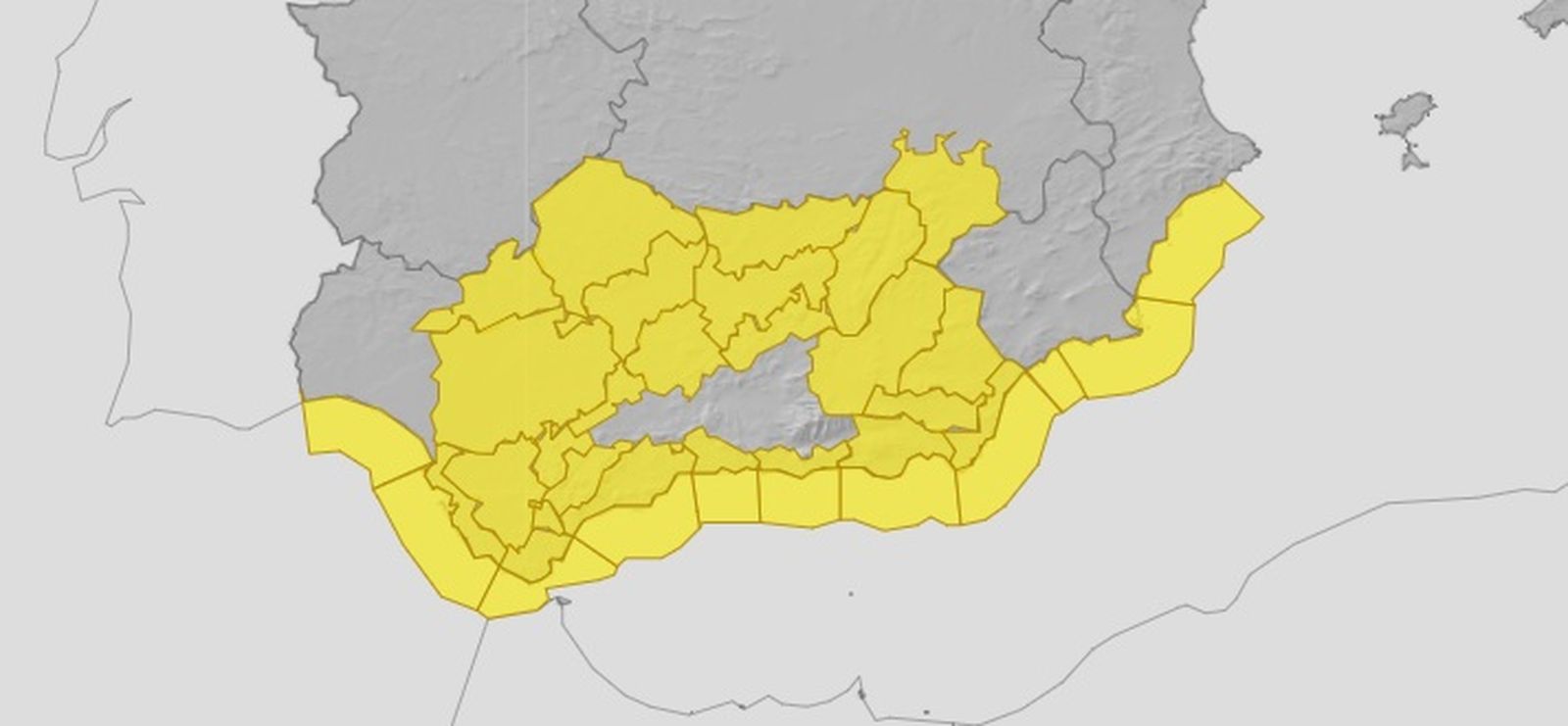 Una nueva borrasca atlántica dejará avisos por lluvia y viento en Andalucía este martes.