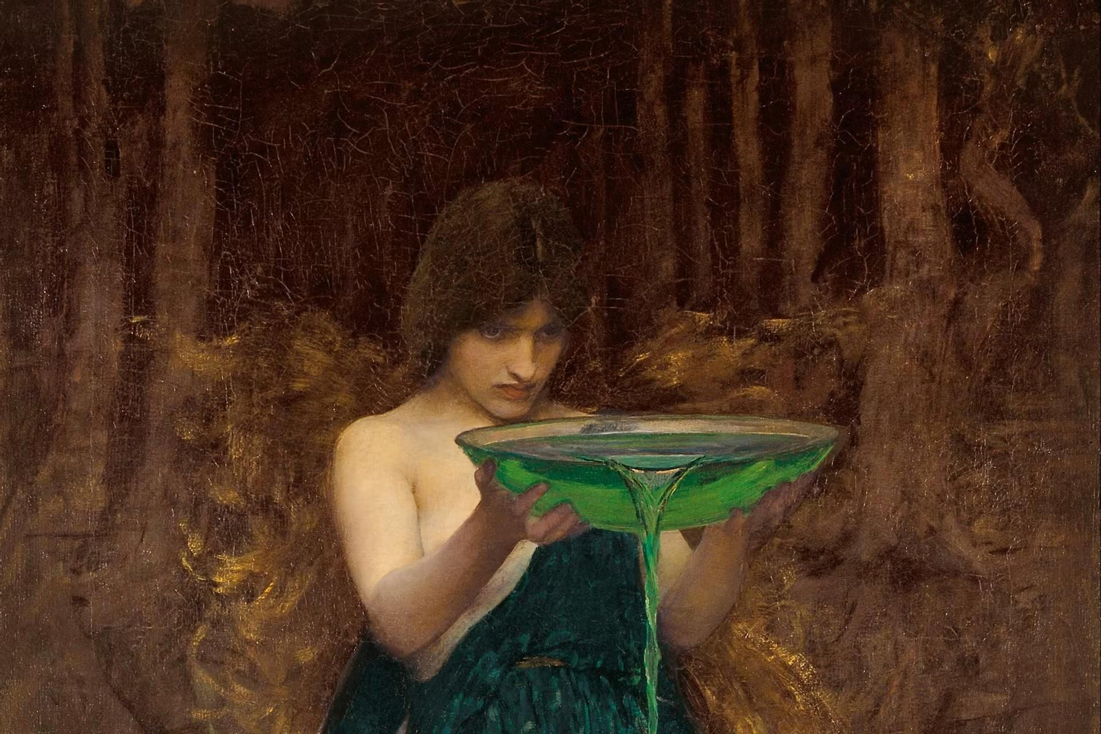 Detalle de 'Circe Invidiosa' (1892), de Jonh William Waterhouse.