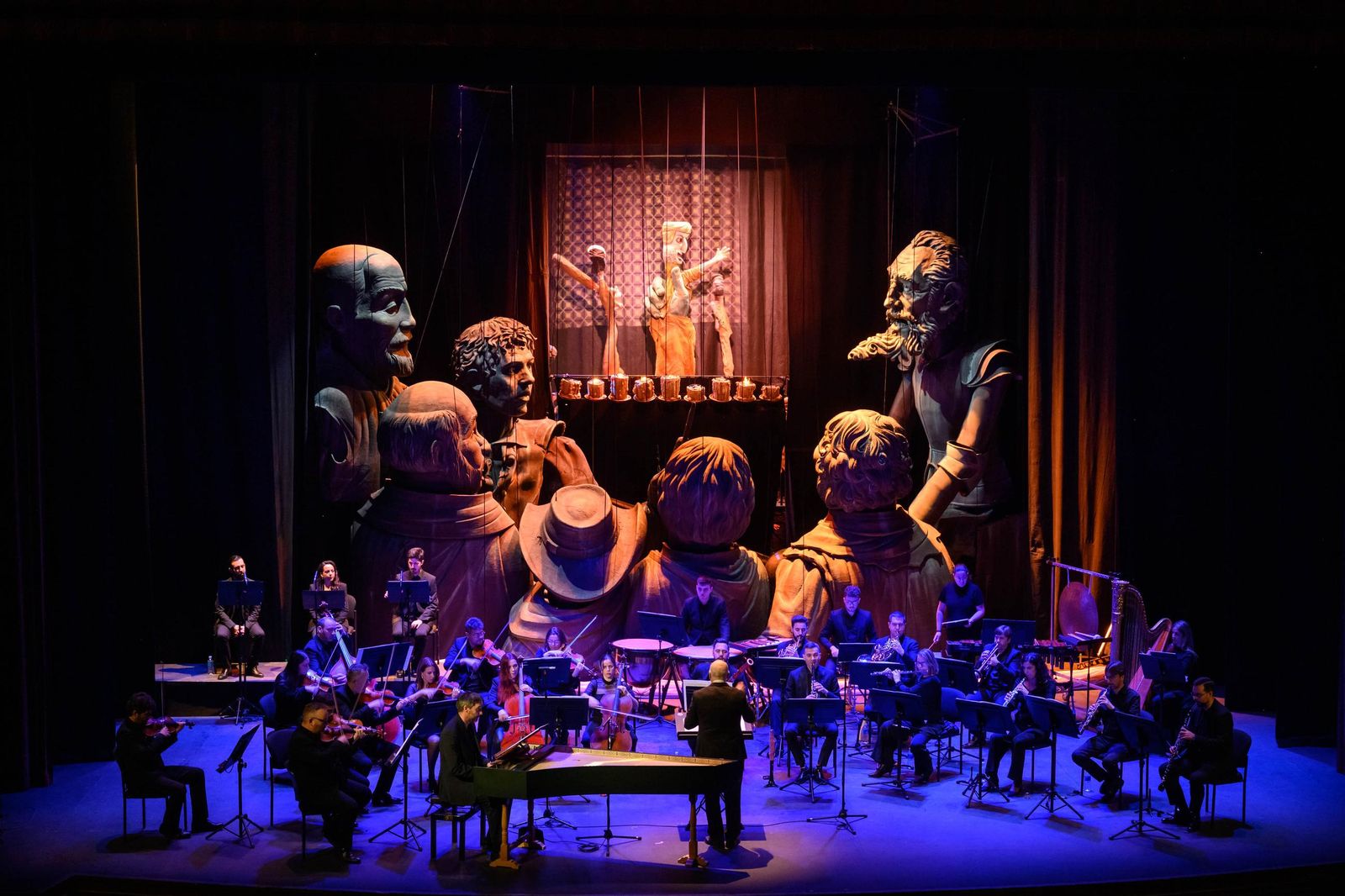 La OCAL durante el concierto en la representación de ‘El Retablo de Maese Pedro’.