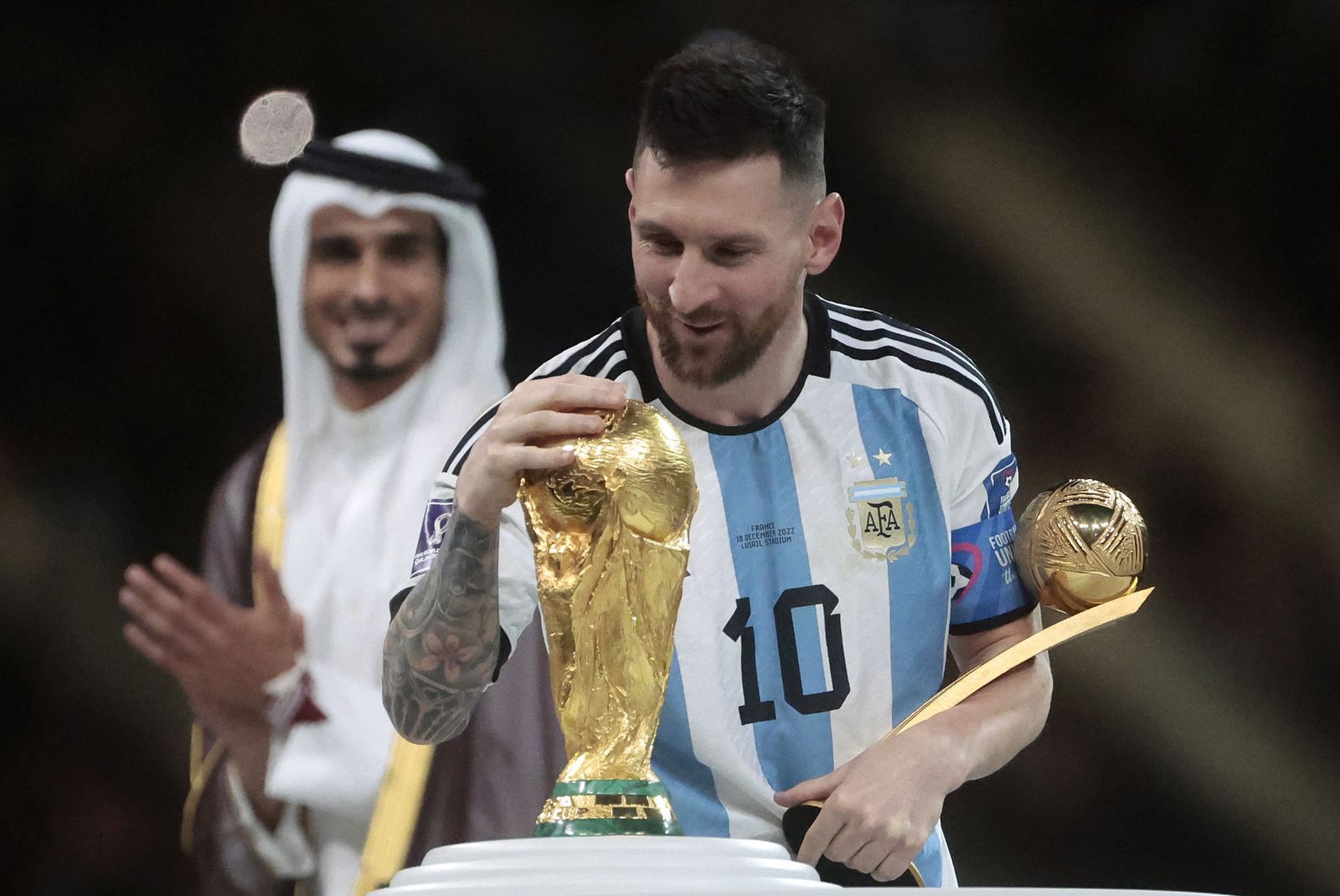 Las fotos de Messi con la Copa del Mundo