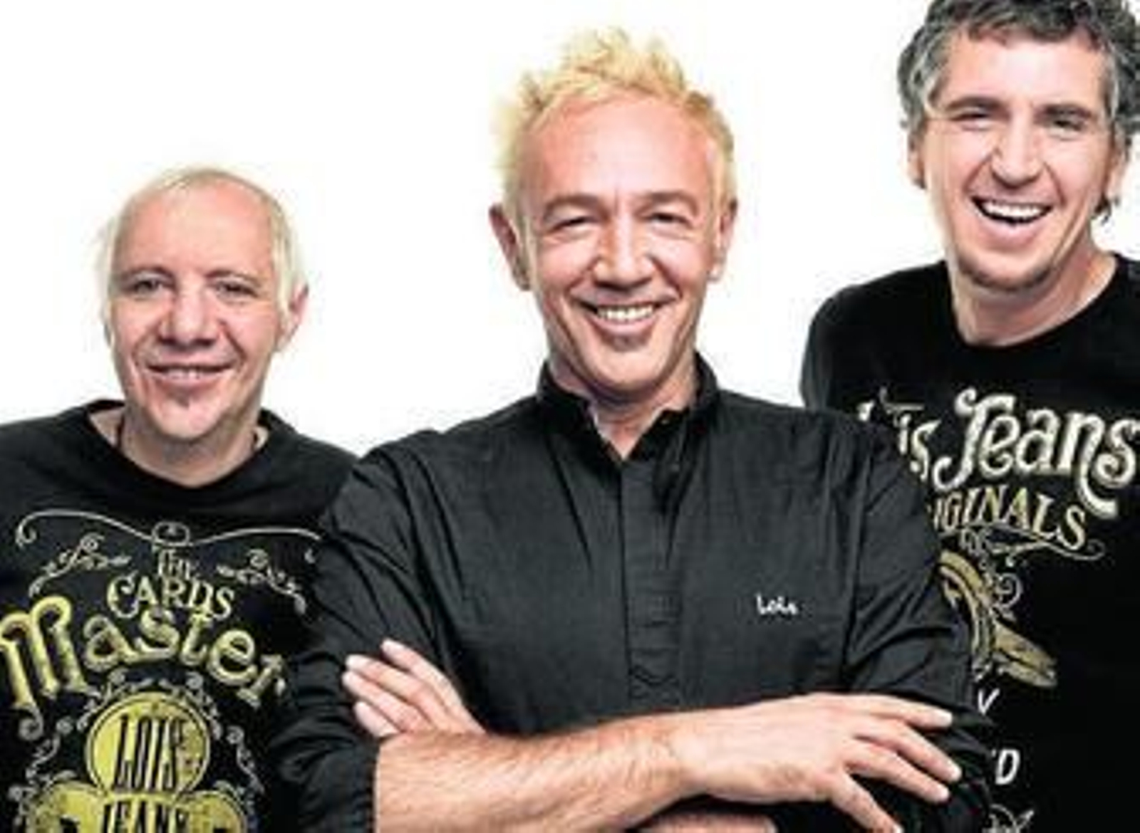 Rafa Sánchez en el centro con Luis y Mario.