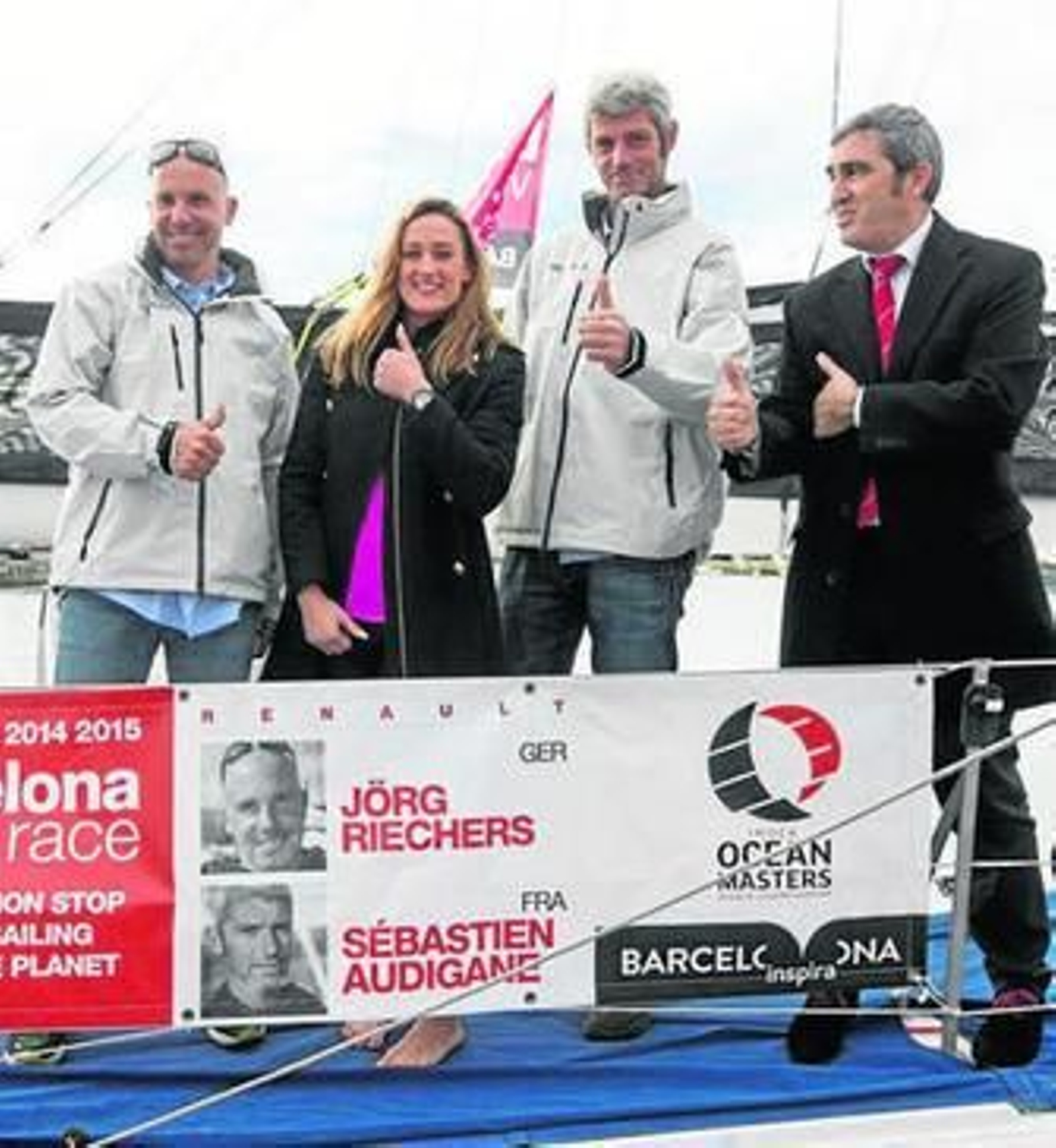 Riechers, Belmonte, Audigane y Presa, en la presentación de ayer.