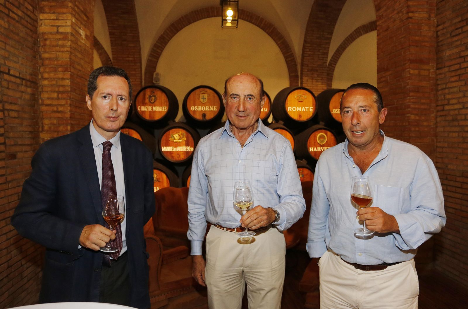 Emilio Martín Hidalgo (Bodegas Emilio Hidalgo), Beltrán Domecq (Consejo Regulador) y César Florido (Bodegas César Florido).