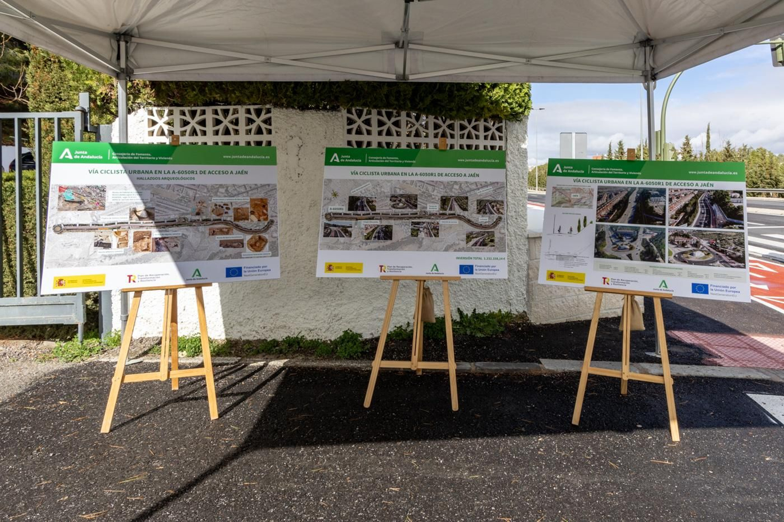 Inauguración del nuevo carril bici de acceso a Jaén por la carretera A-6050