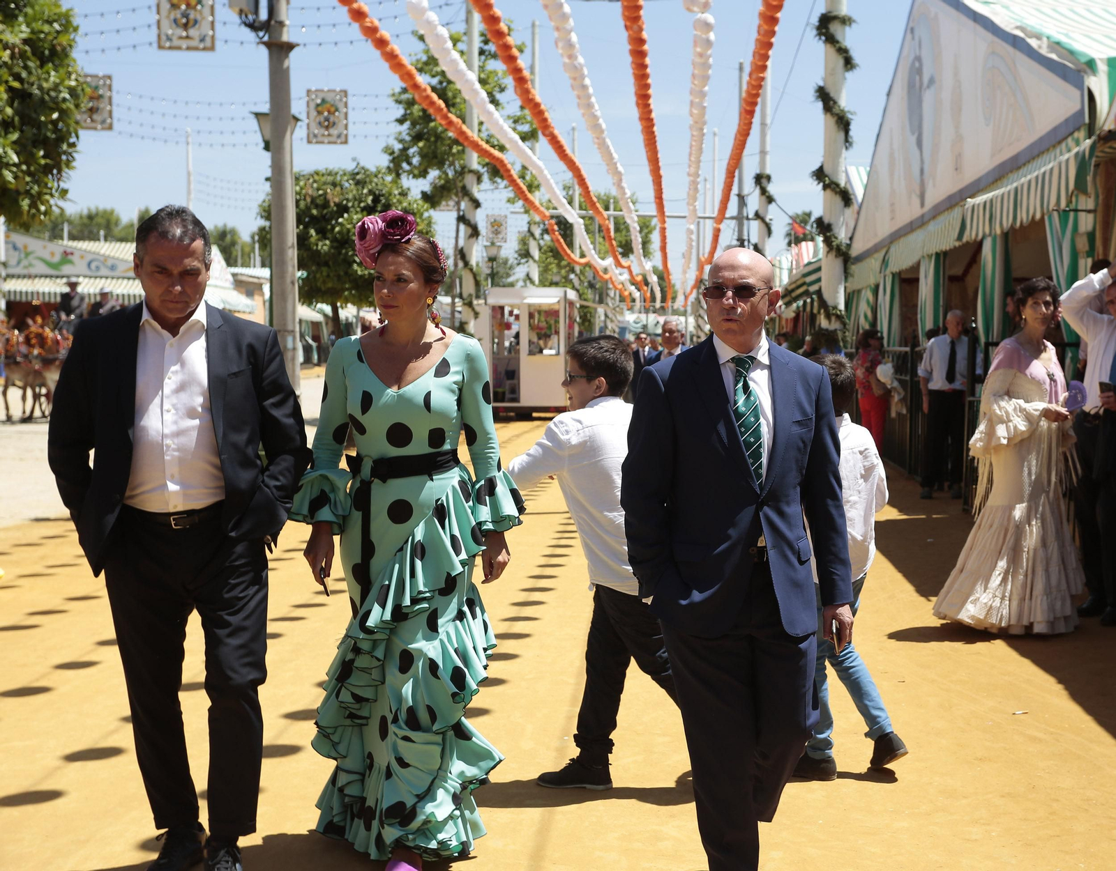 Serra, en la Feria para la comida oficial del Betis.