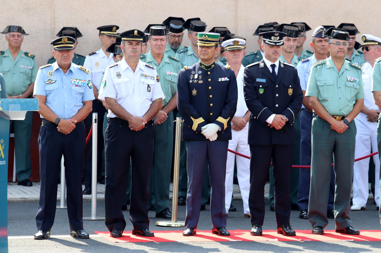 Imágenes de la toma de posesión de Andrés López como coronel jefe de la Comandancia de la Guardia Civil en Huelva